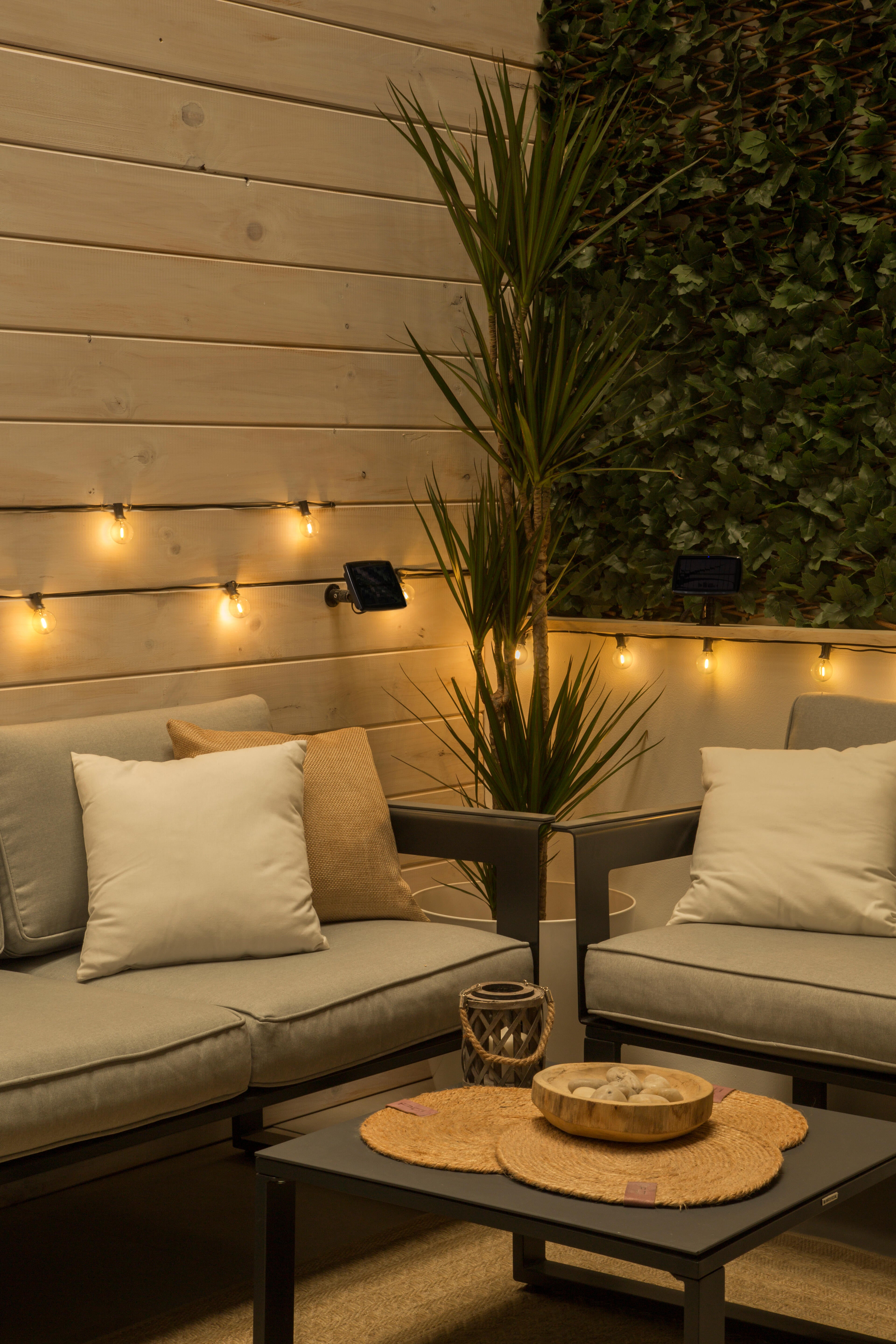 Guirnalda solar exterior LED blanco cálido con sensor crepuscular  Borealis IP44 8h. autonomía - 10