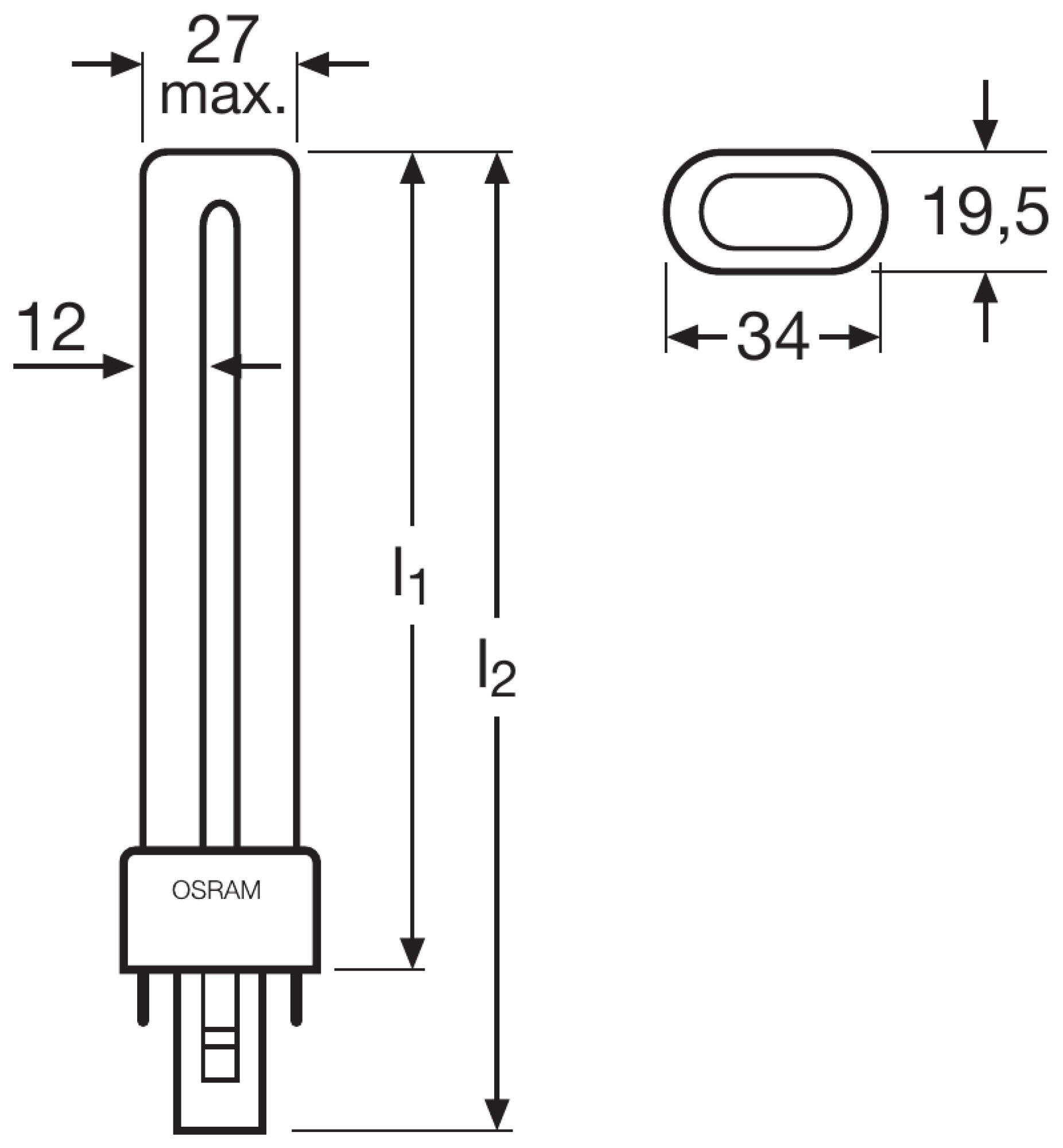 Lâmpada eco espiral 2PIN G23 900 lm luz neutra Osram - 3