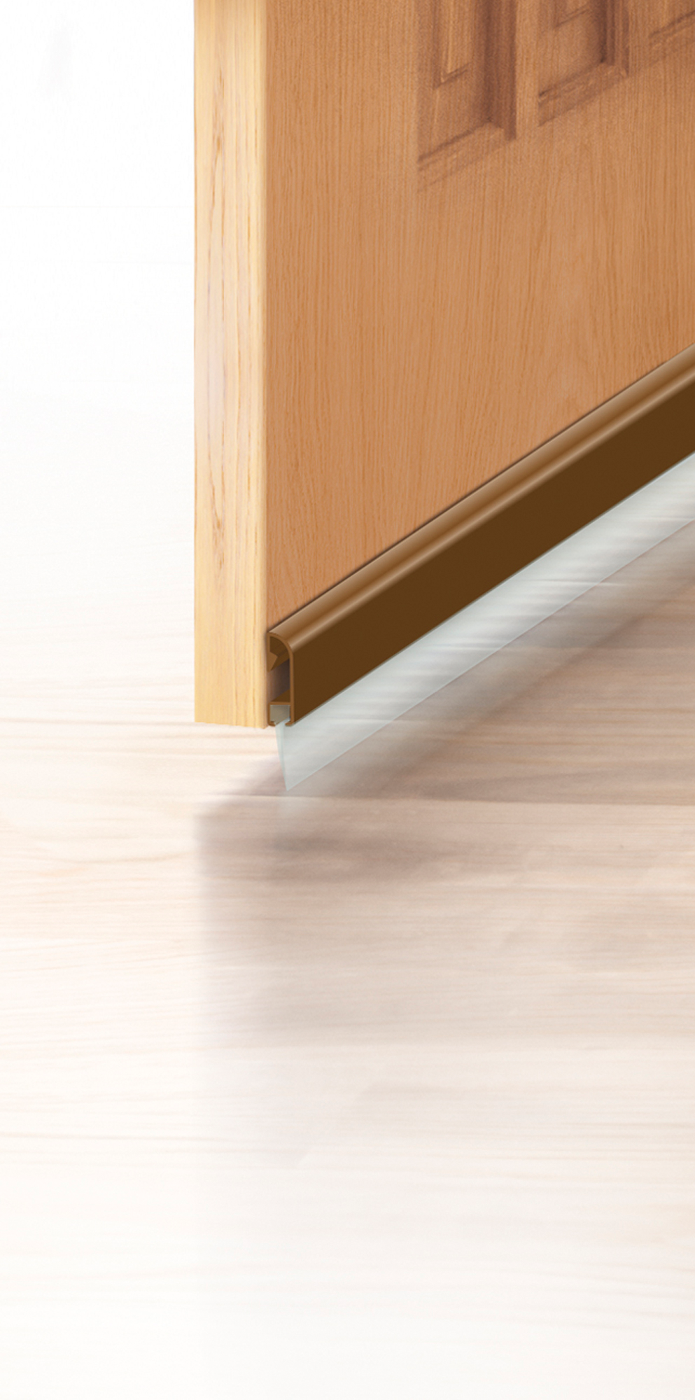 Burlete de puerta interior AXTON goma en color blanco, 20 mm de espesor x 4.3 cm de altura x 100 cm de longitud. Perfil junta plano. Recortable. Tipo de instalación atornillar. - 3