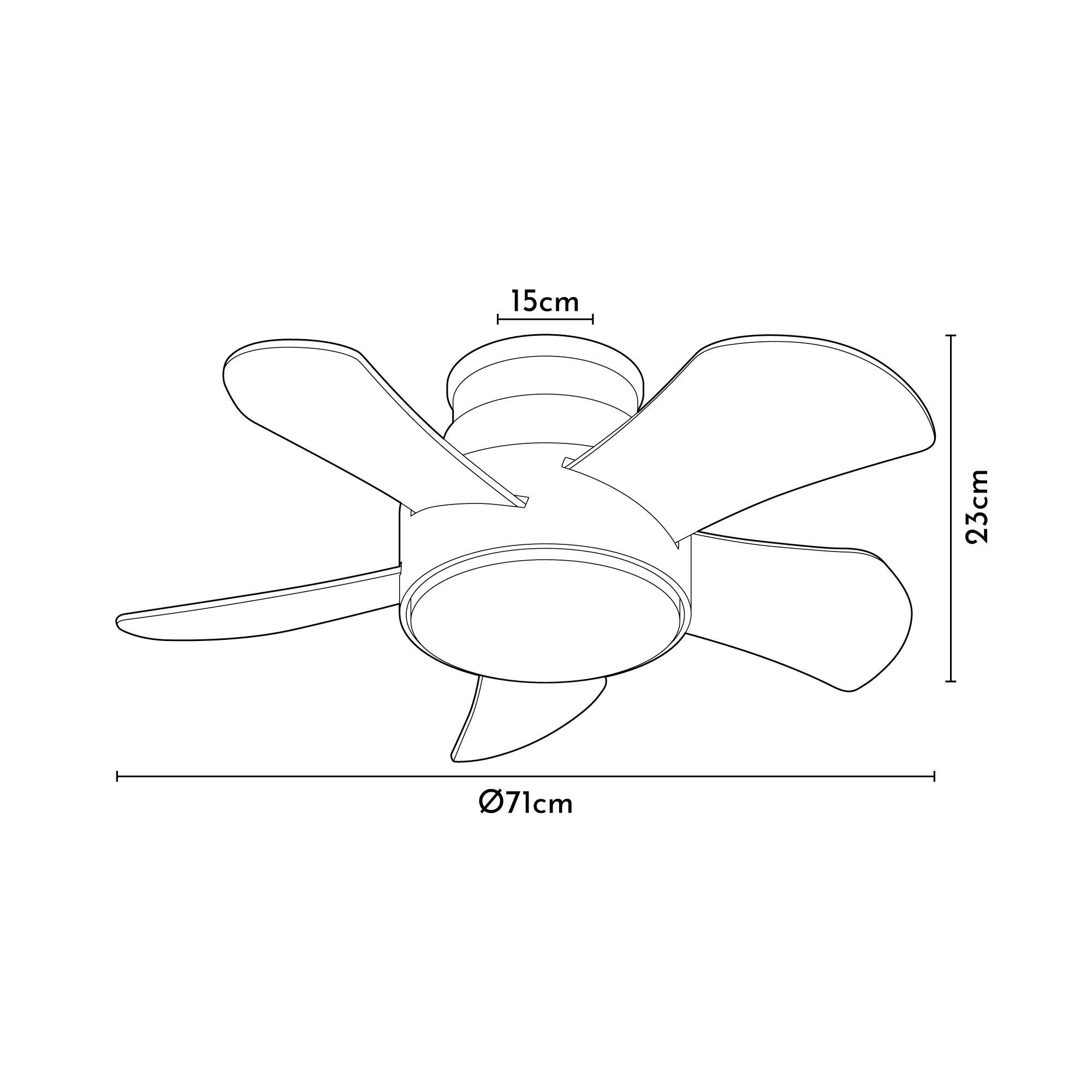 Ventilador de techo con luz silencioso DC Arte Confort Blanes blanco 71 cm - 7
