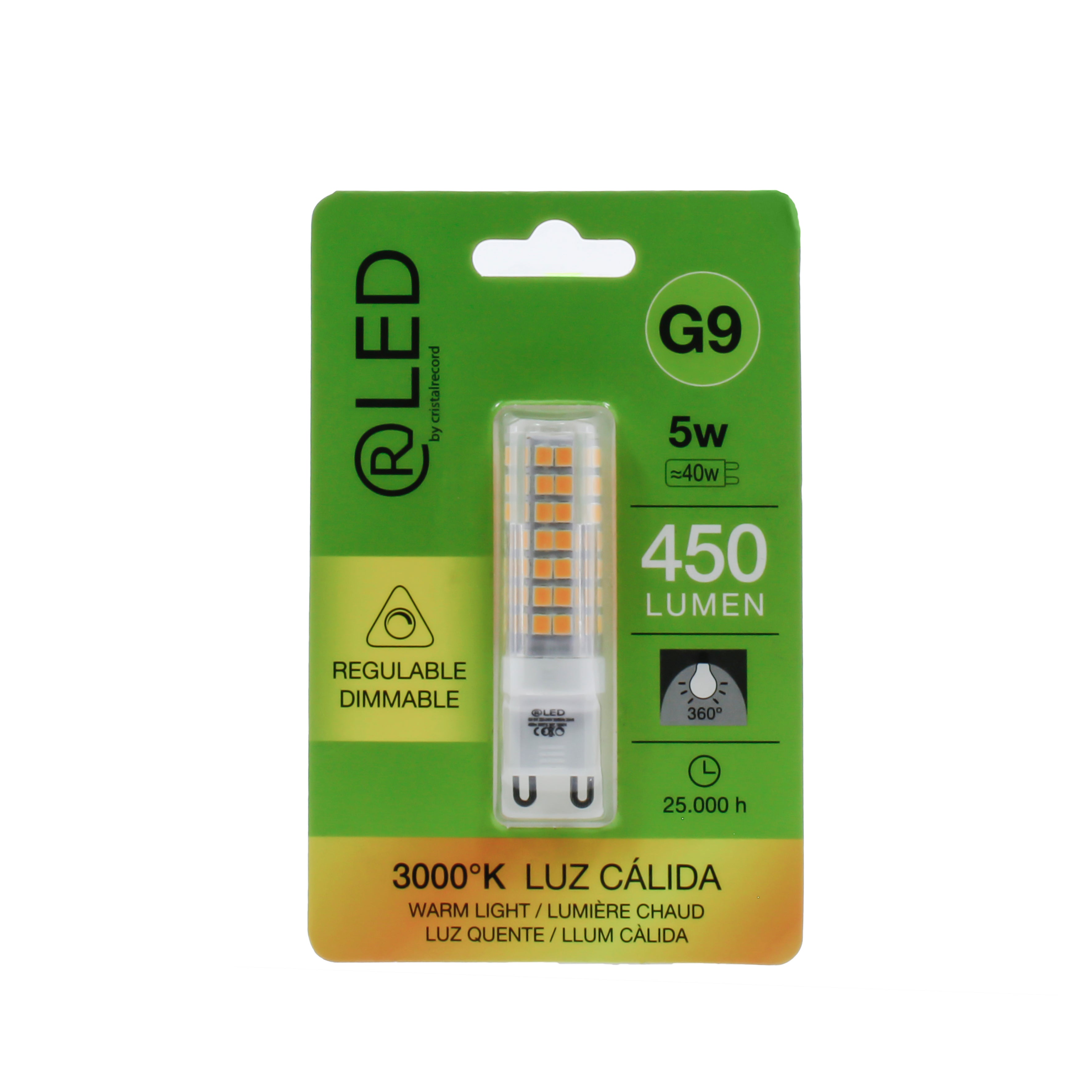 Lâmpada led espiral G9 450 lm 360º luz amarela regulável - 4