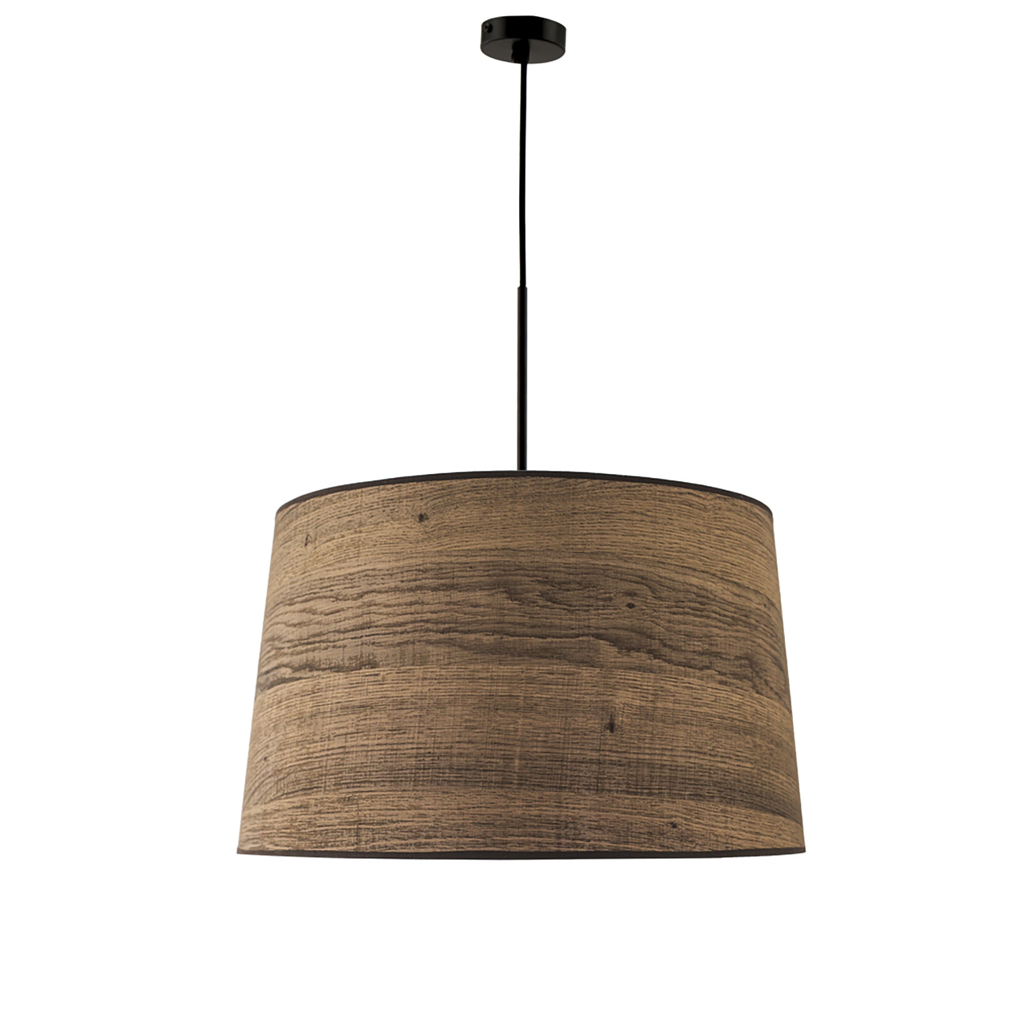 Lámpara de techo aitana 1 luz e27 simulación madera oscura 45 cm