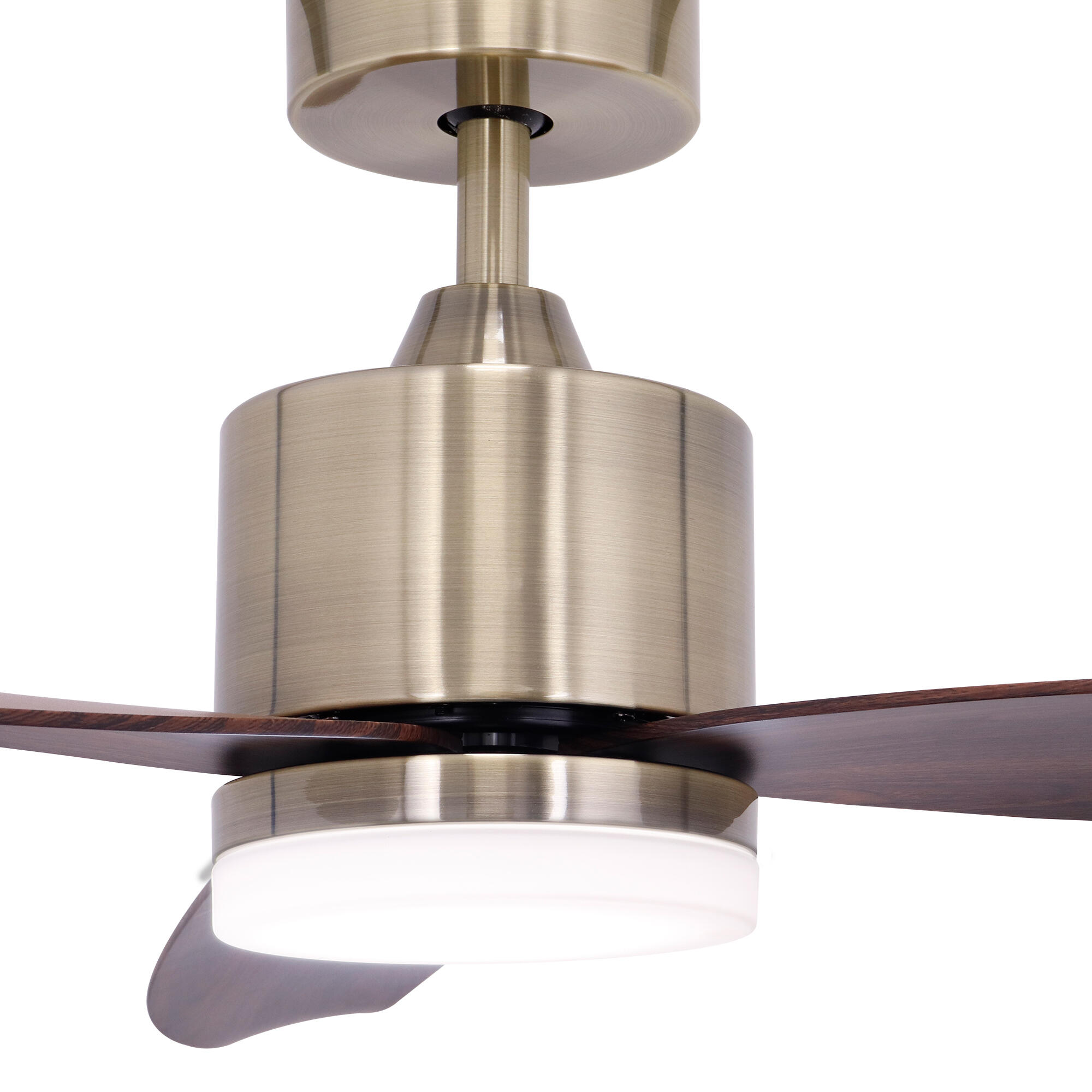 Ventilador de techo con luz silencioso DC Arte Confort Cies marrón/cobre 132 cm - 6