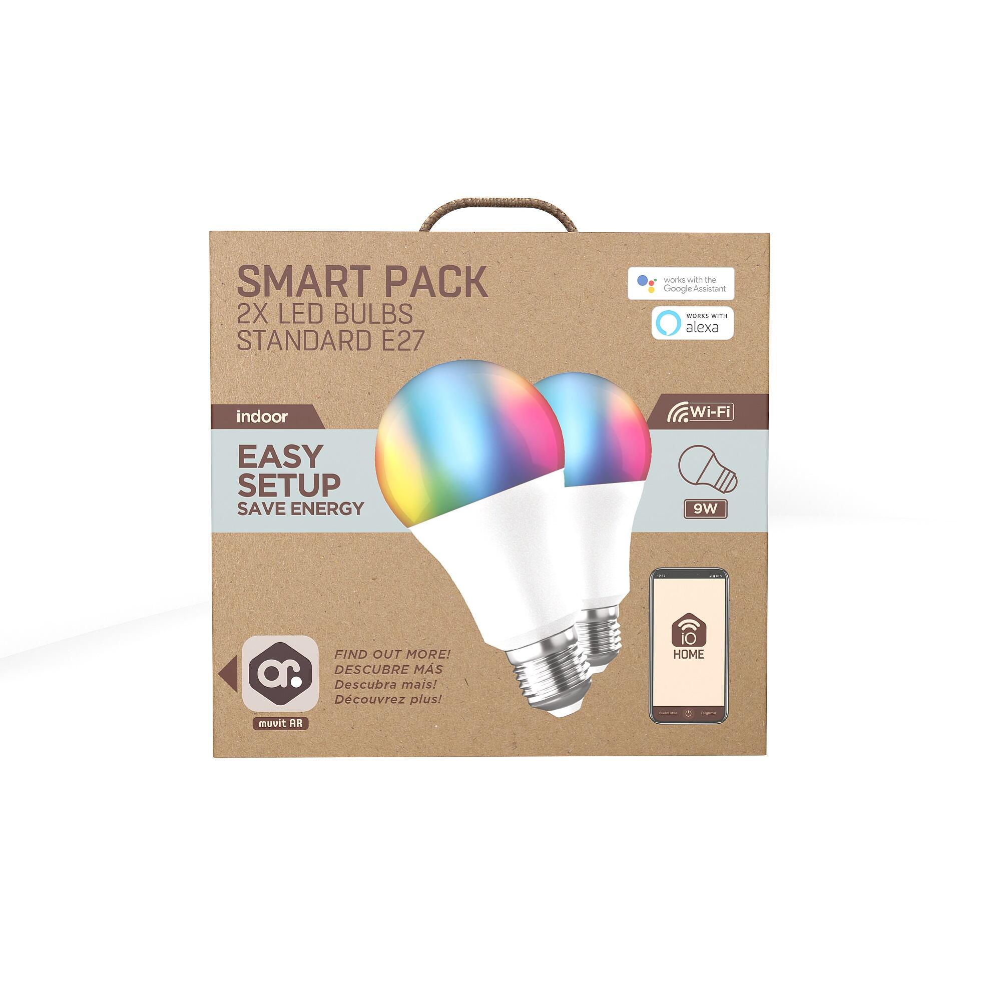 Bombilla Inteligente LED E27 forma estándar 806 lúmenes 9W color de la luz blanco frío 6500K clase energética F - 3