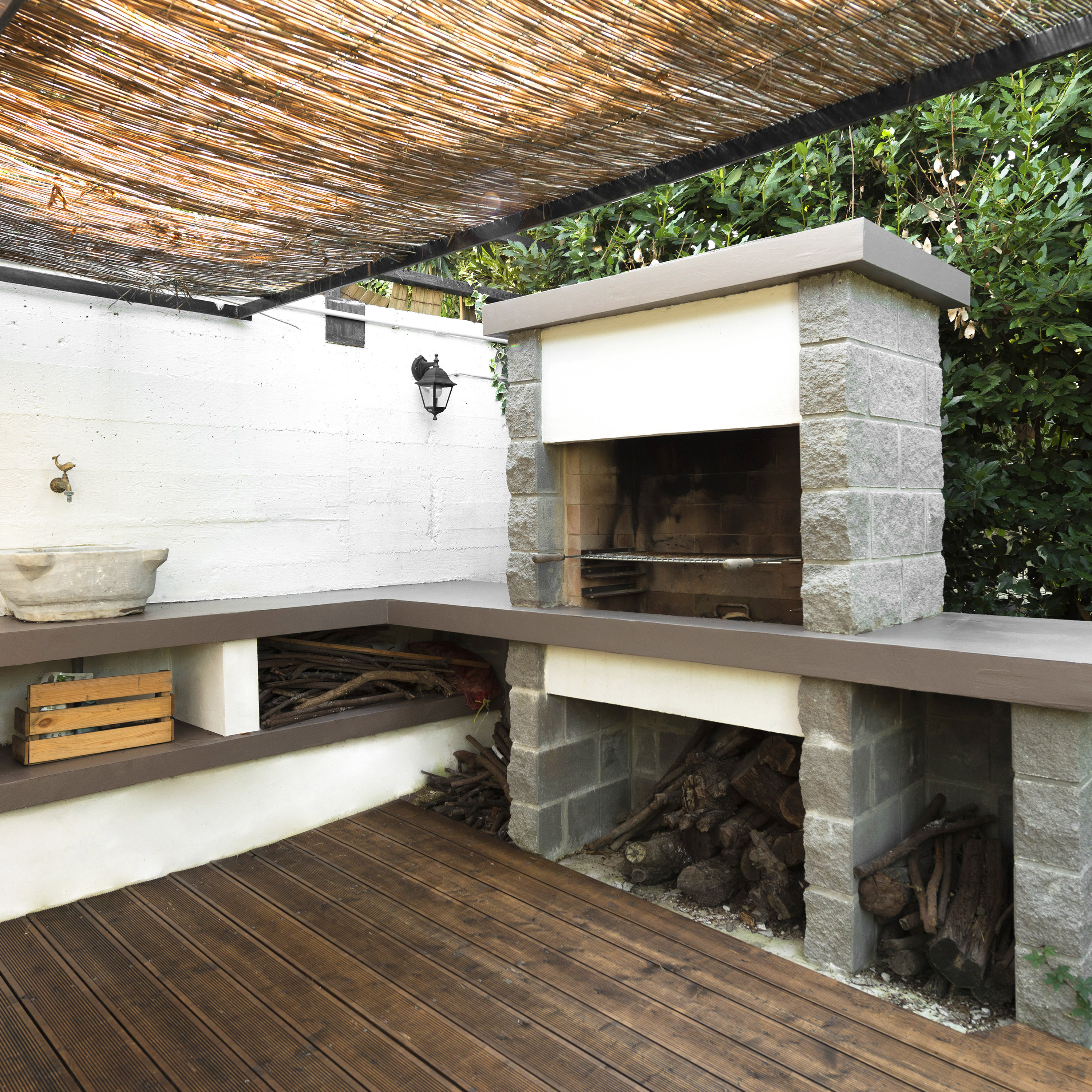 Pintura exterior color blanco para hormigón, mortero, cemento, barbacoa TOLLENS mate 2.5L base agua antigoteo - 2