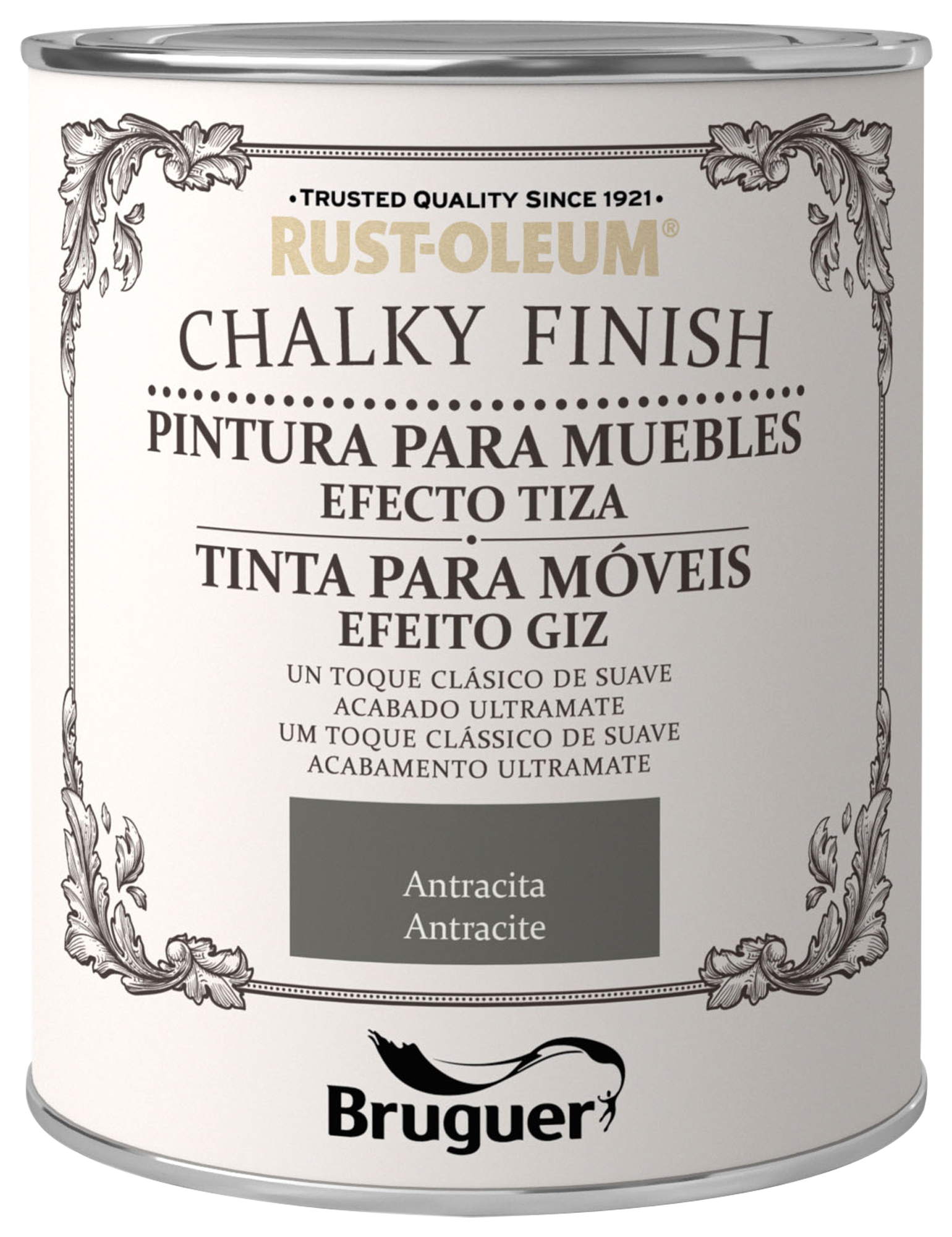 Tinta para móveis CHALKY PAINT 0.75L ANTRACITE Rust-Oleum - 2