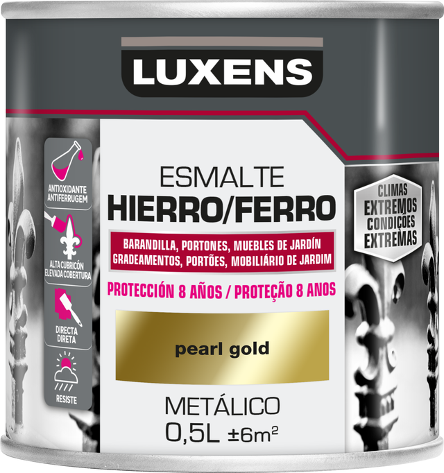 Esmalte Luxens antioxidante liso 8anos 0.50l gold