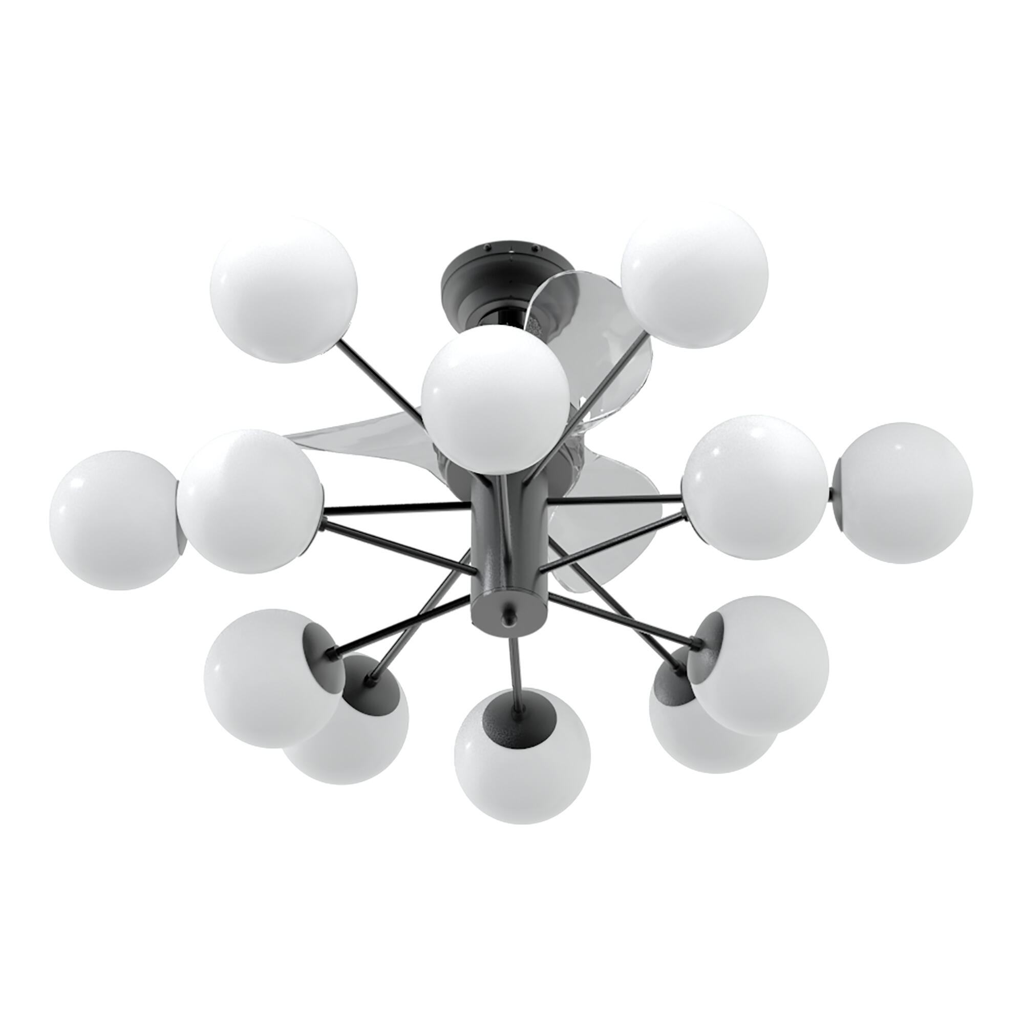 Ventilador de techo con luz motor DC Noja negro 91 cm - 3