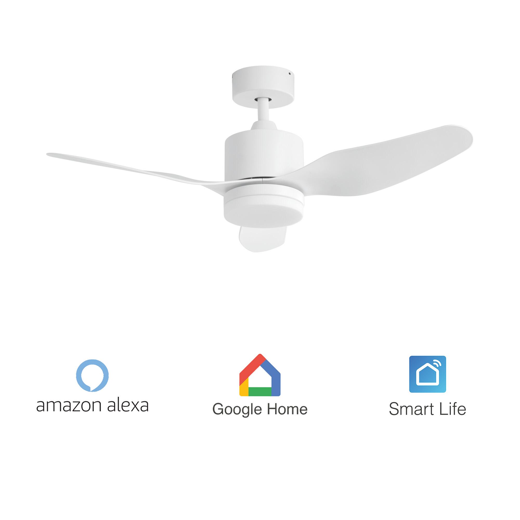 Ventilador de techo con luz silencioso DC Arte Confort Maui blanco 106 cm - 10