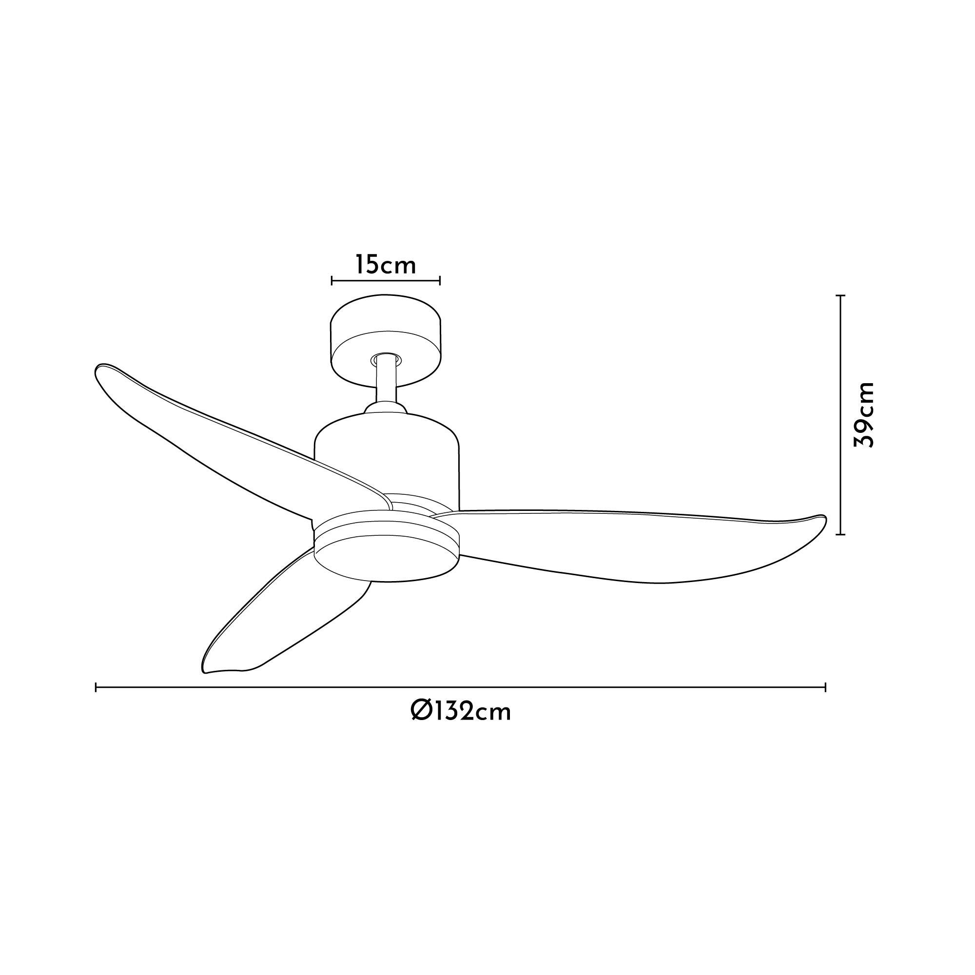 Ventilador de techo con luz silencioso DC Arte Confort Cies marrón/cobre 132 cm - 4