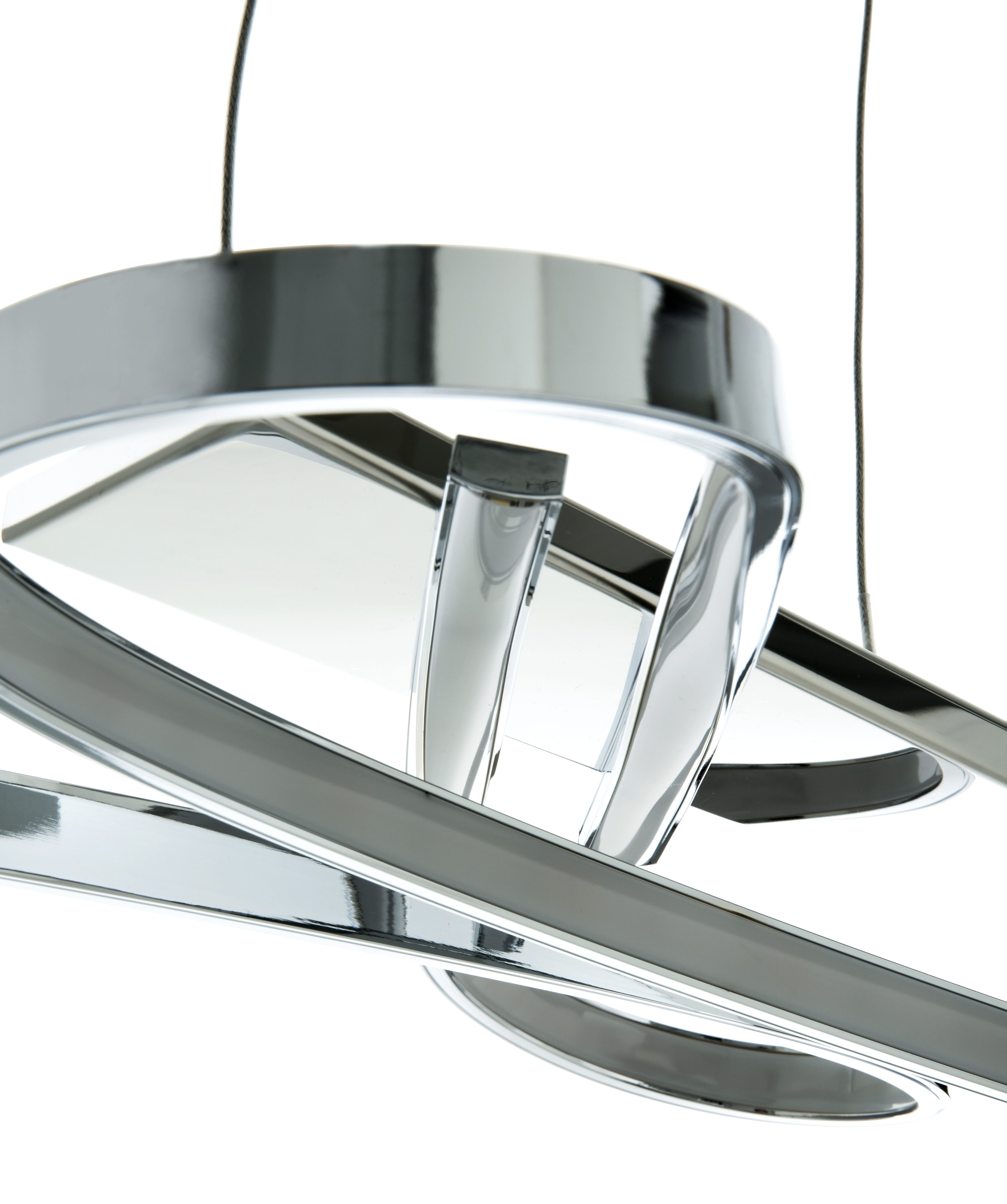 Lámpara de techo colgante gris 1 luz LED Symphonie 26 cm altura regulable - 10