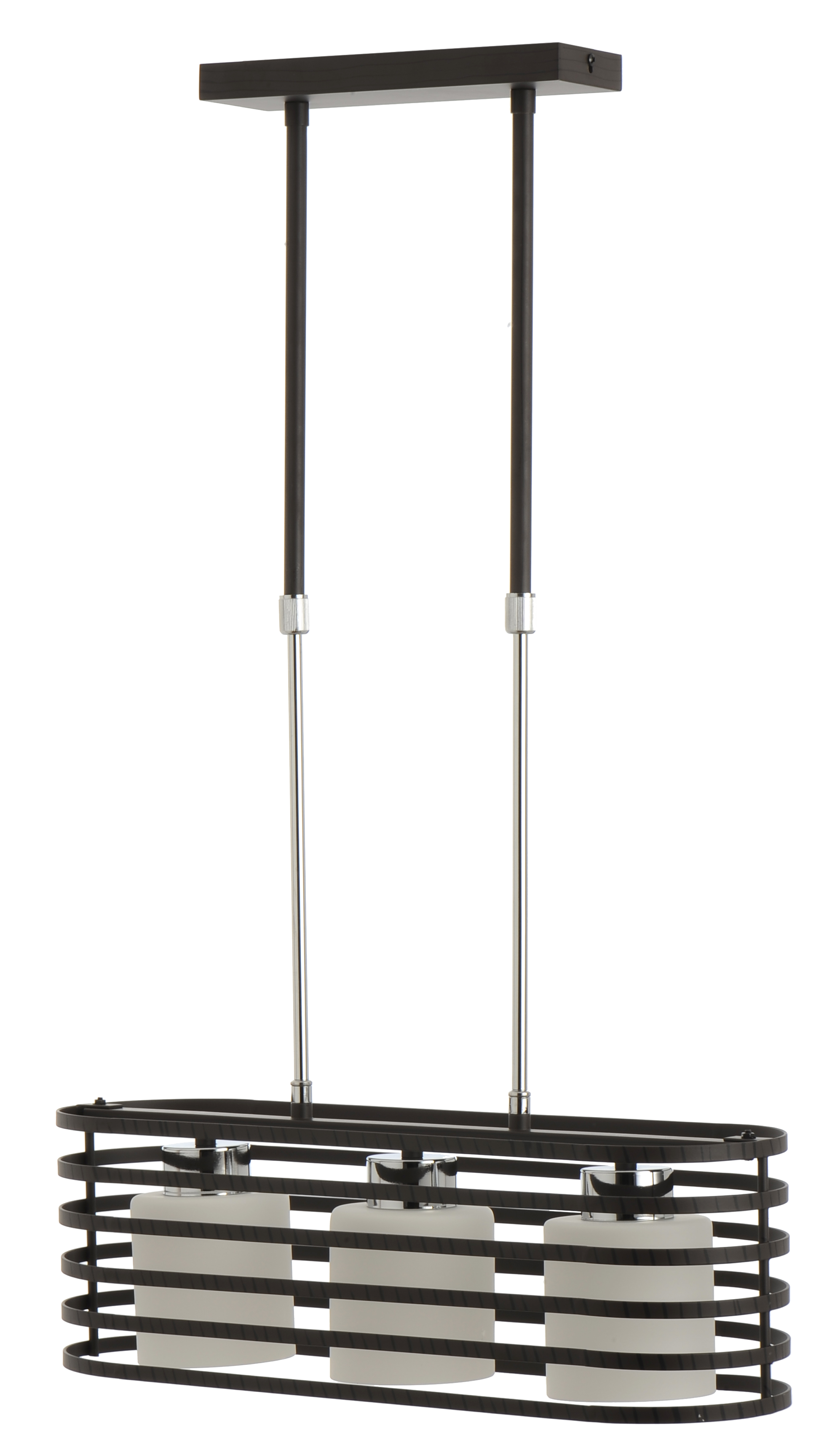 Lámpara de techo cell 3 luces e27 50 cm marrón