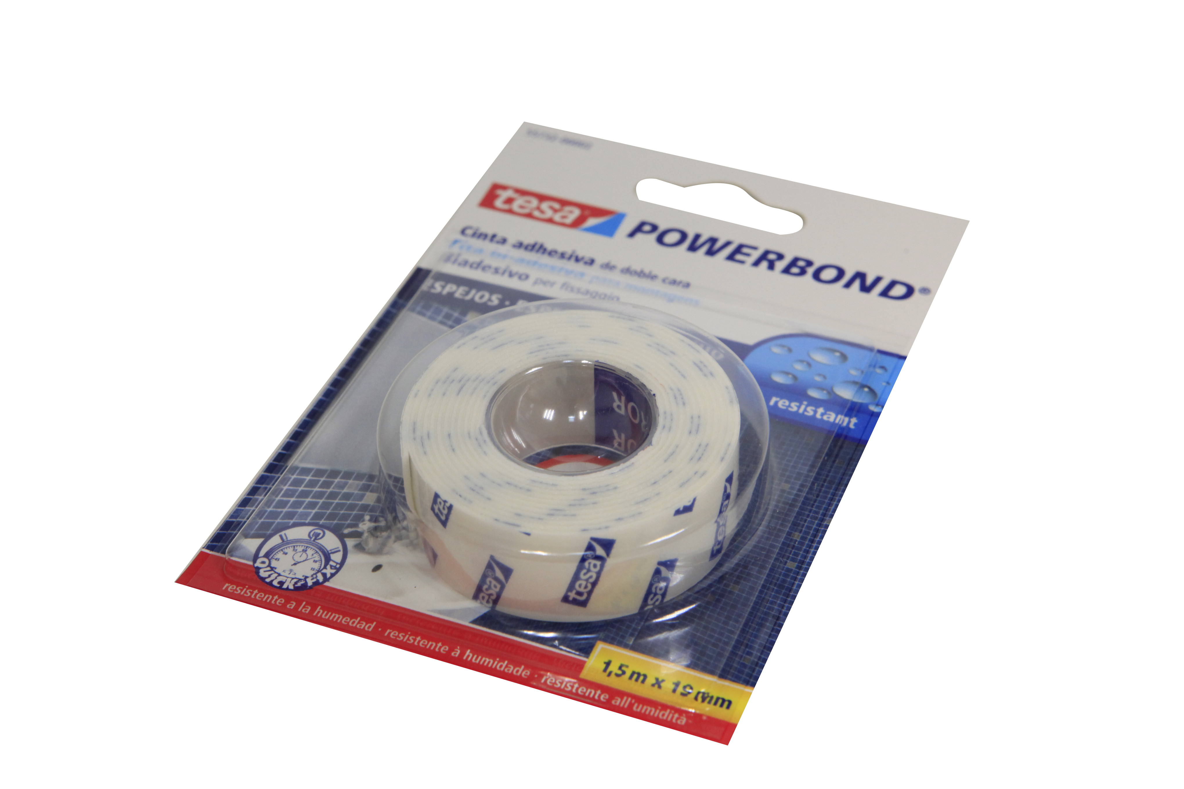 Fita adesiva dupla face fixação 1.5mx19mm branco Tesa - 5