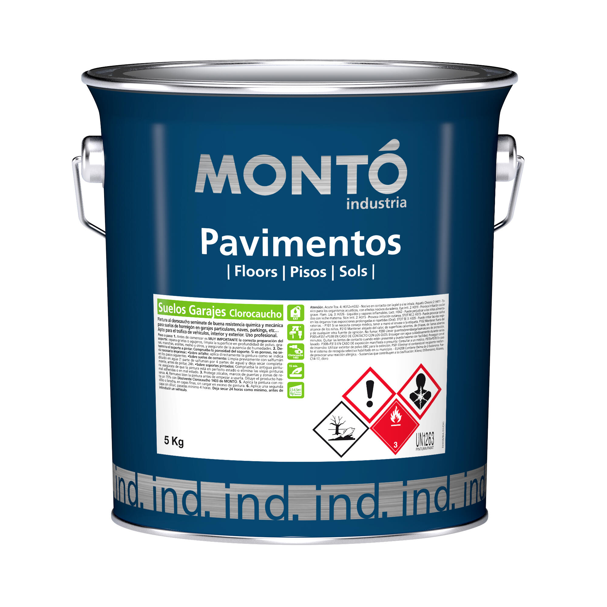 Pintura Suelo Color Gris Para Hormig n Cemento MONT Semi Mate 5kg Al 