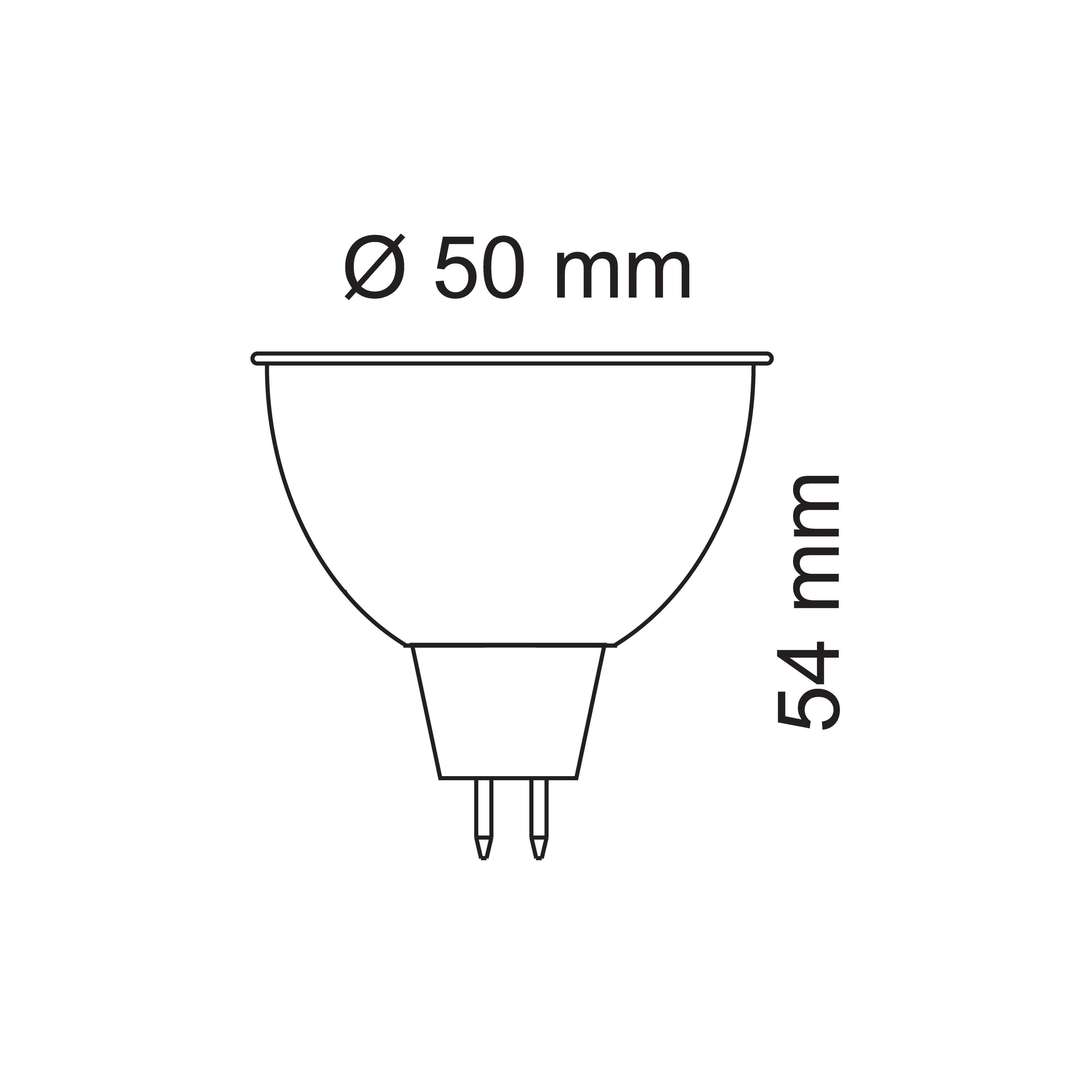 Bombilla LED GU5.3 forma dicroica 500 lúmenes 5W color de la luz blanco frío 6000K clase energética E - 2