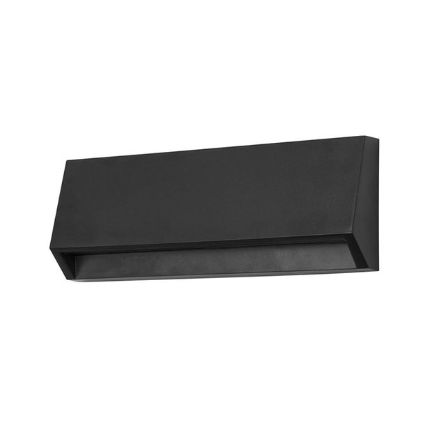 Candeeiro de parede de exterior led Grove IP65 2.5cm cinzento/preto