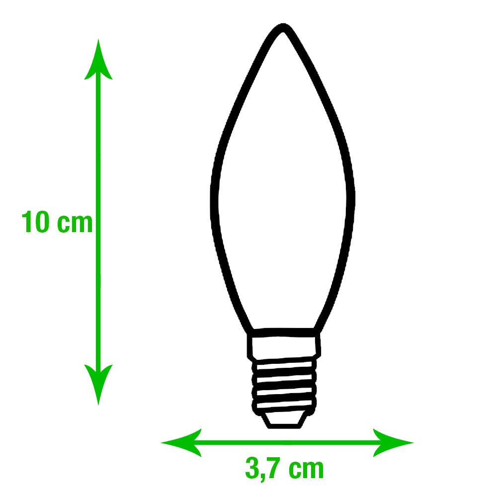 Lâmpada led click 4000k E14 vela 470LM branco - 4