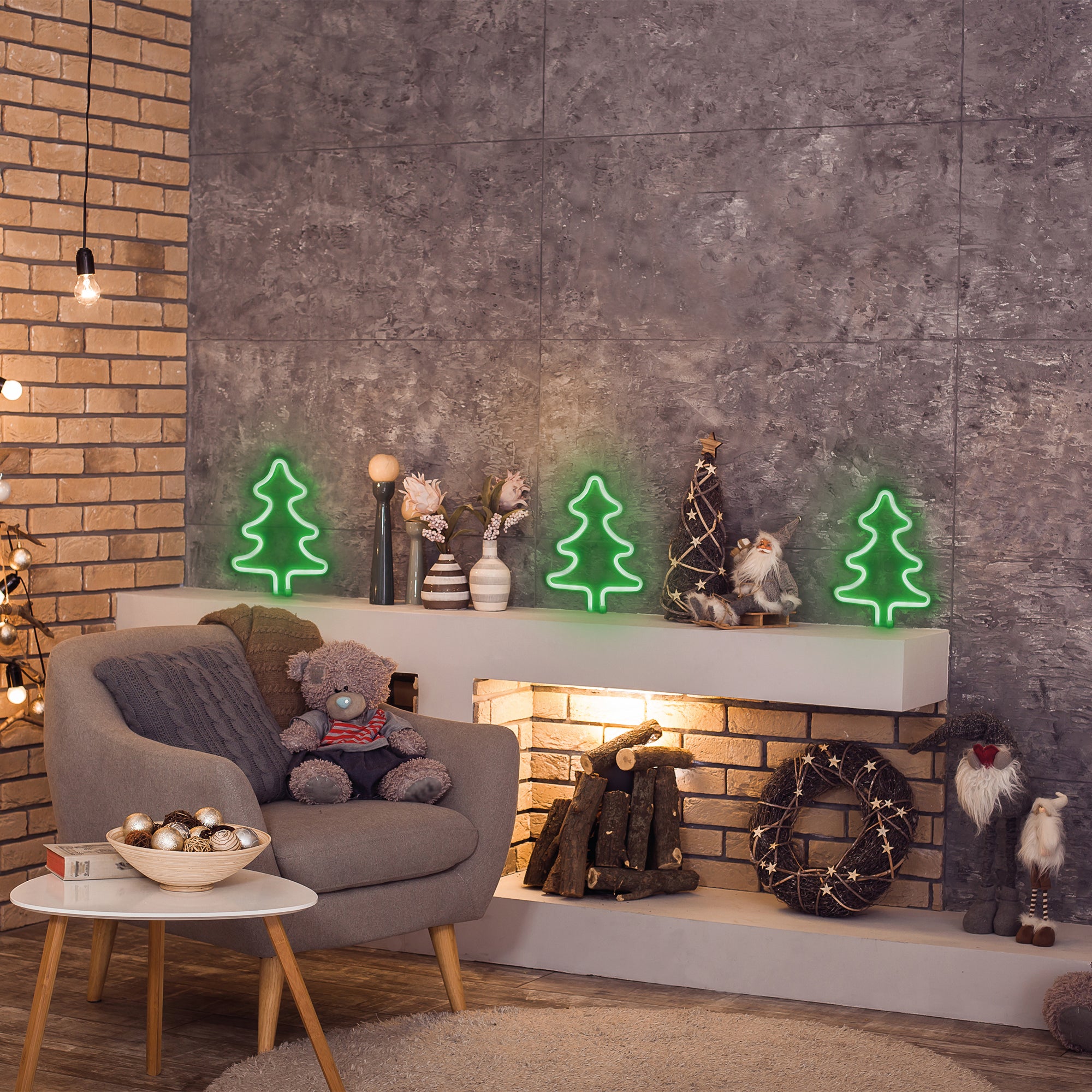 Neon Abeto verde usb/red - 2