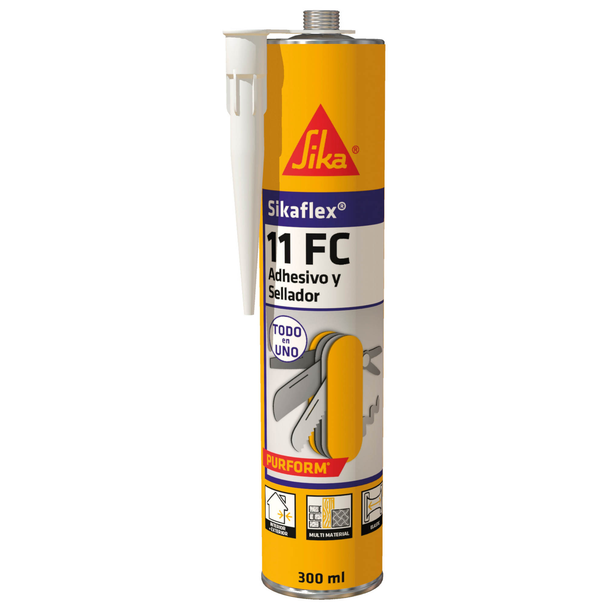 Masilla SIKAFLEX 11FC en cartucho de 300ml blanca - 2