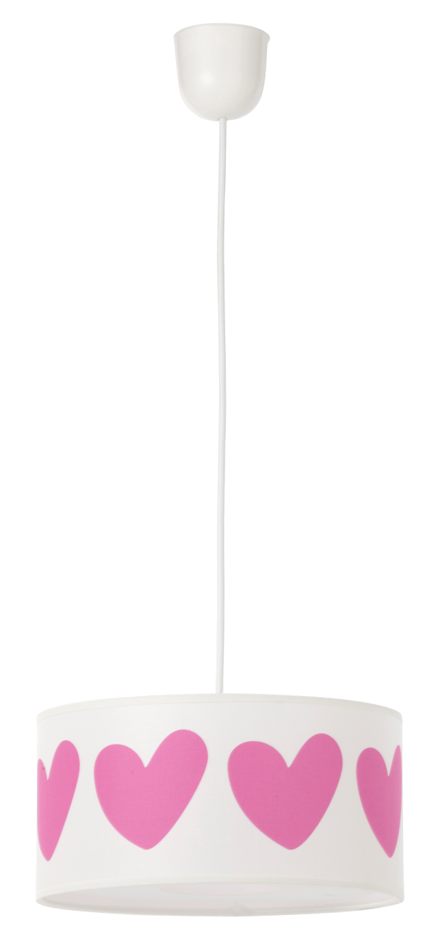 Candeeiro de teto suspenso CORAÇÕES ROSA