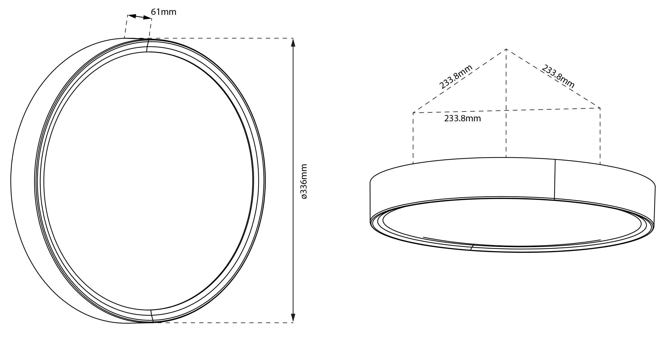 Plafón LED redondo blanco 1350 lúmenes color luz regulable 33 cm diámetro - 4