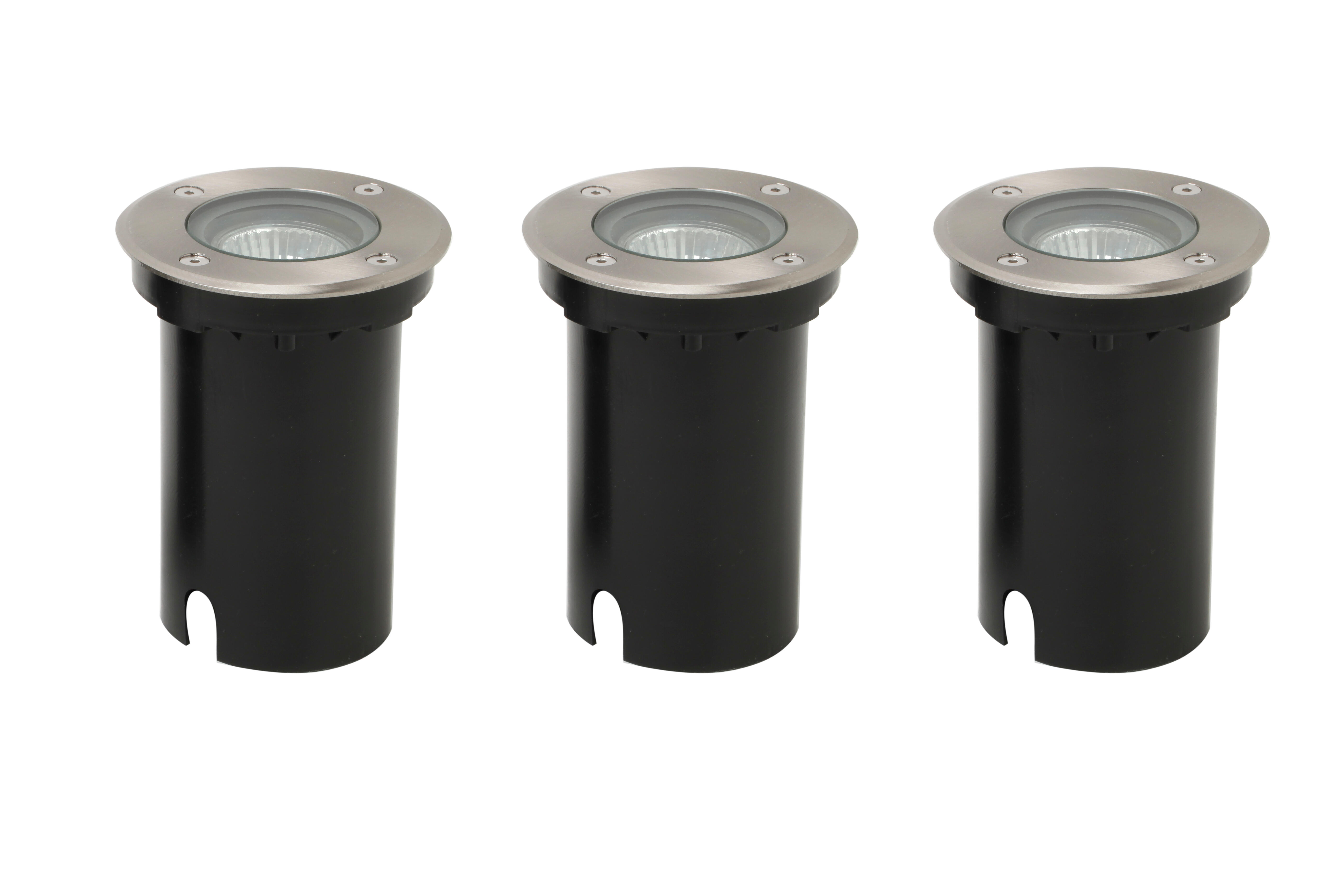 Portafaretto da incasso in alluminio ATLANTA GU10 argento tondo IP67 INSPIRE - 8