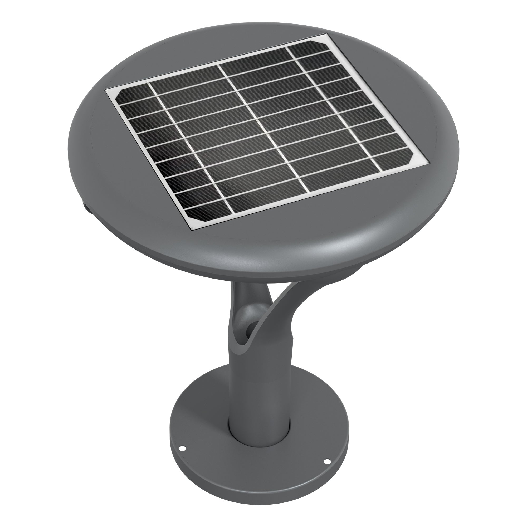 Sobremuro solar de jardín exterior LED IRIS de aluminio gris resistencia IP65, 8h. de autonomía, sensor crepuscular y detector de movimiento - 5