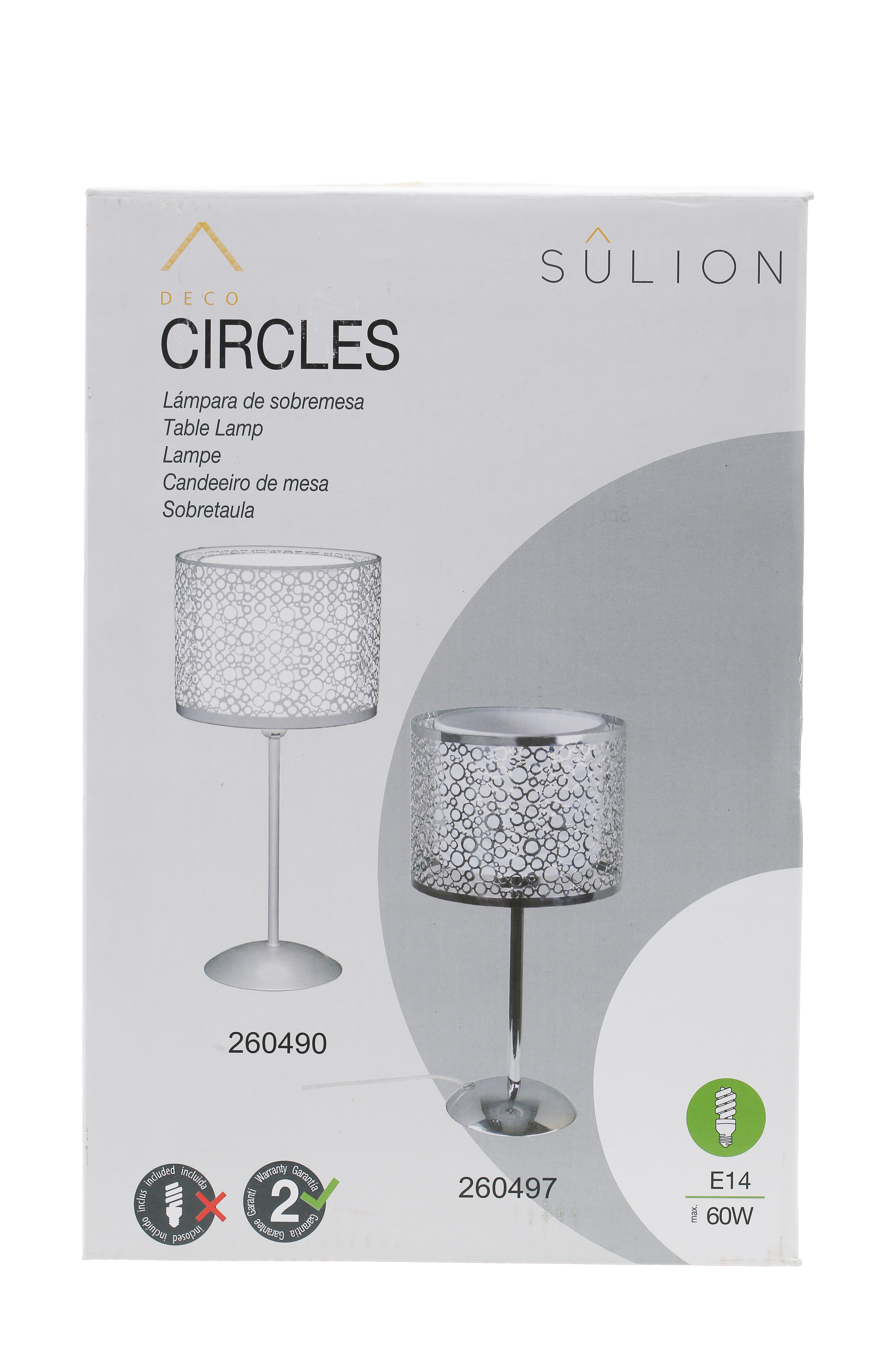 Candeeiro de mesa A-ACTUAL CIRCLES CROMADO - 10