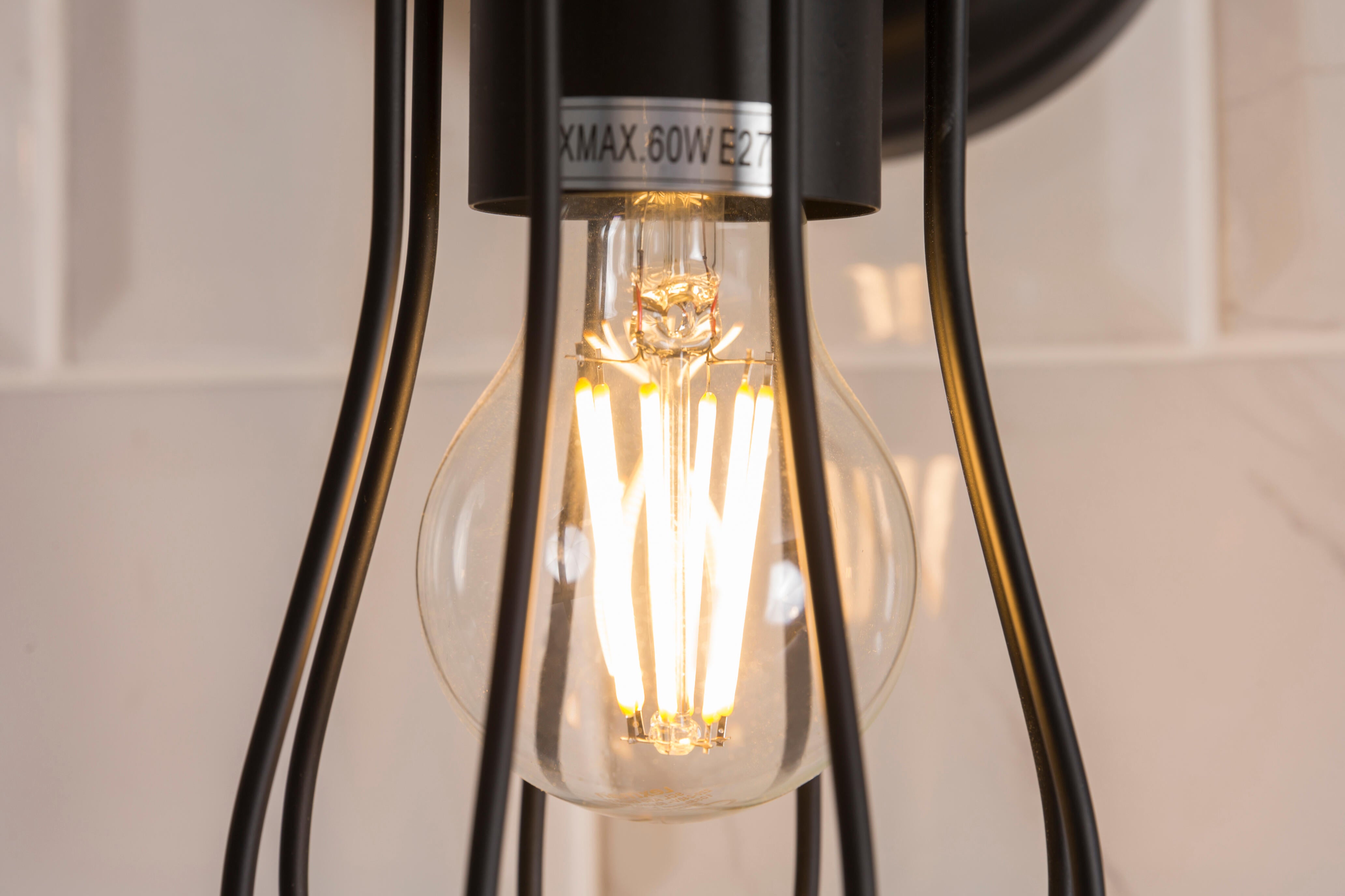 Aplique de acero Kansas de 1 luz E27 de color negro
 - 11
