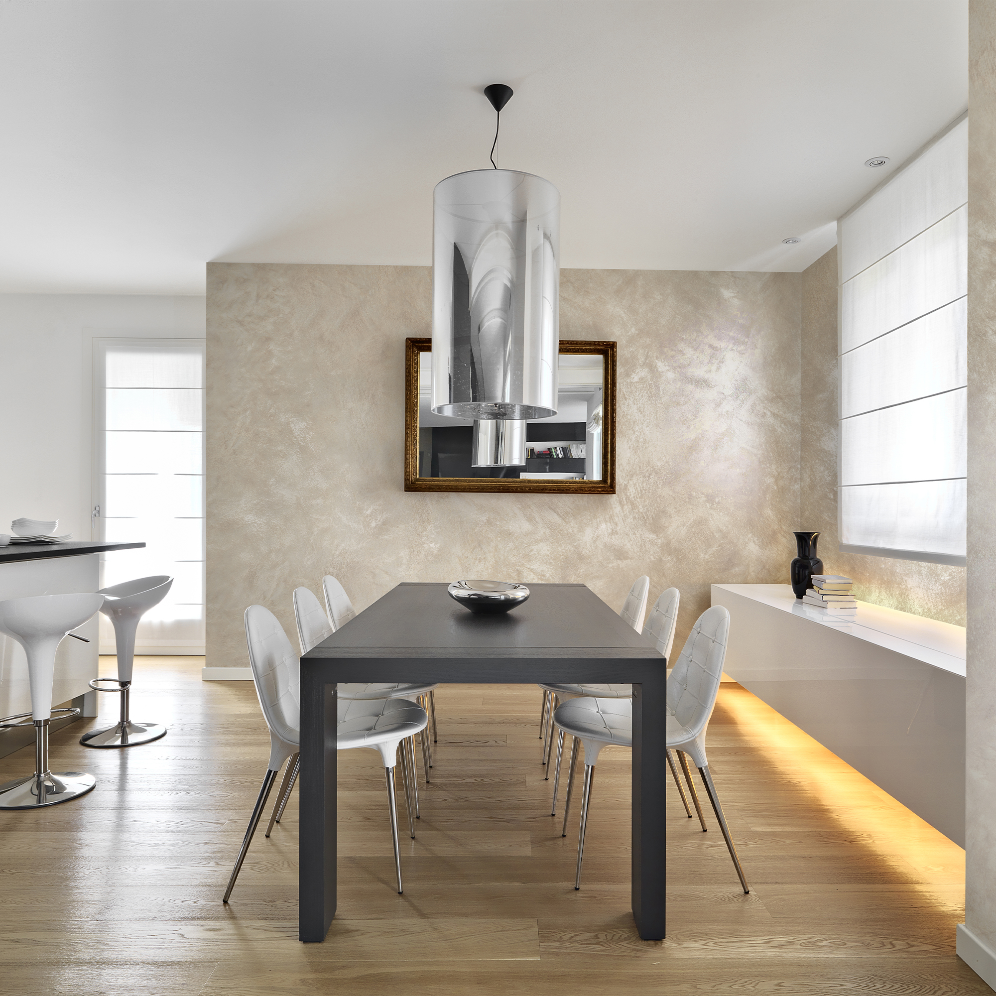 Pintura decorativa con efectos arena metalizada Perla OSAKA color crema 2.5 litros - 8