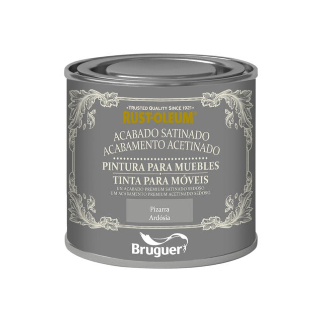 Pintura para muebles efecto satinado RUST-OLEUM 125 ml pizarra
