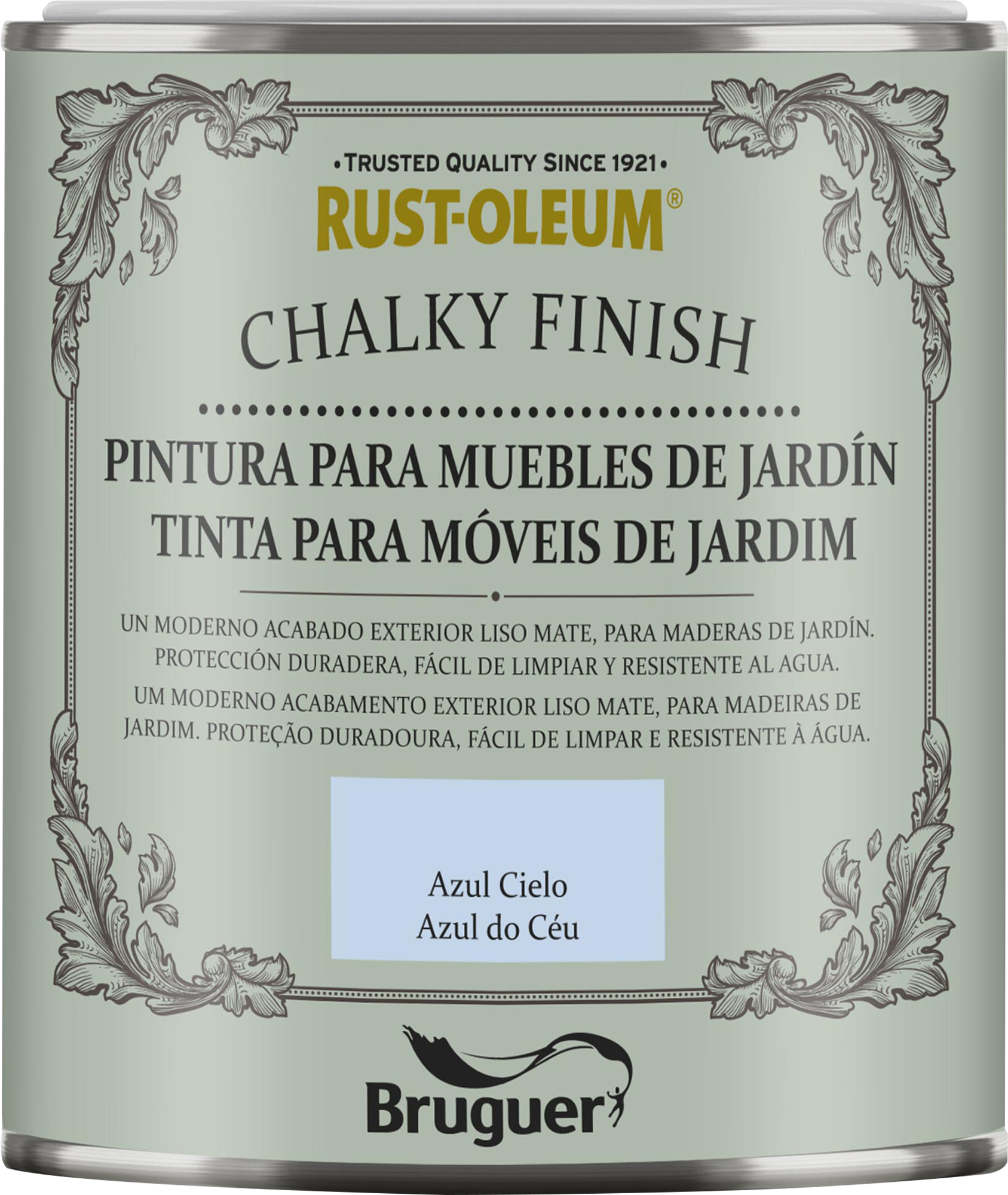 Pintura a la tiza CHALKY FINISH RUST-OLEUM exterior 750 ml azul cielo - 2