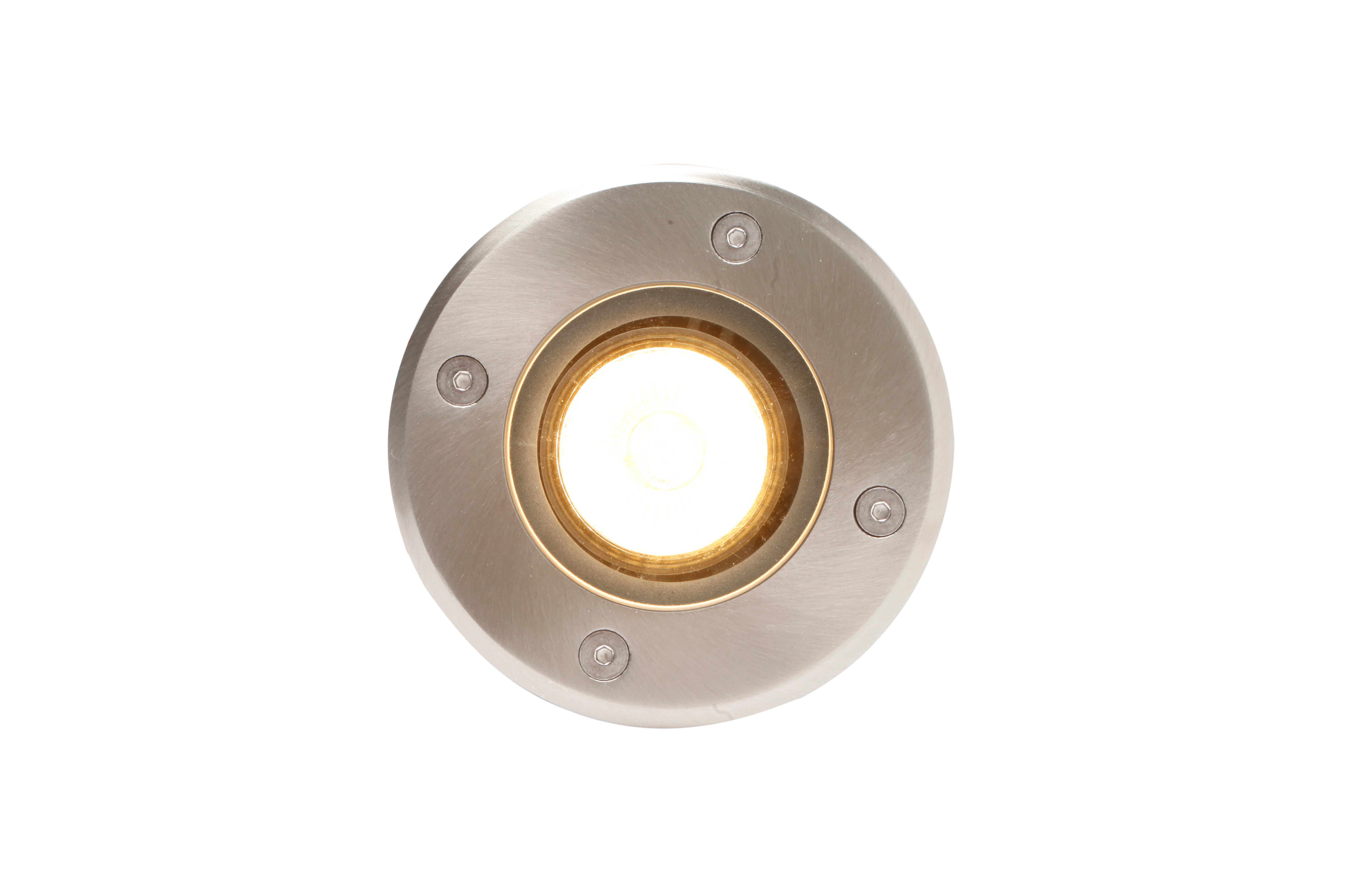 Portafaretto da incasso in alluminio ATLANTA GU10 argento tondo IP67 INSPIRE - 9