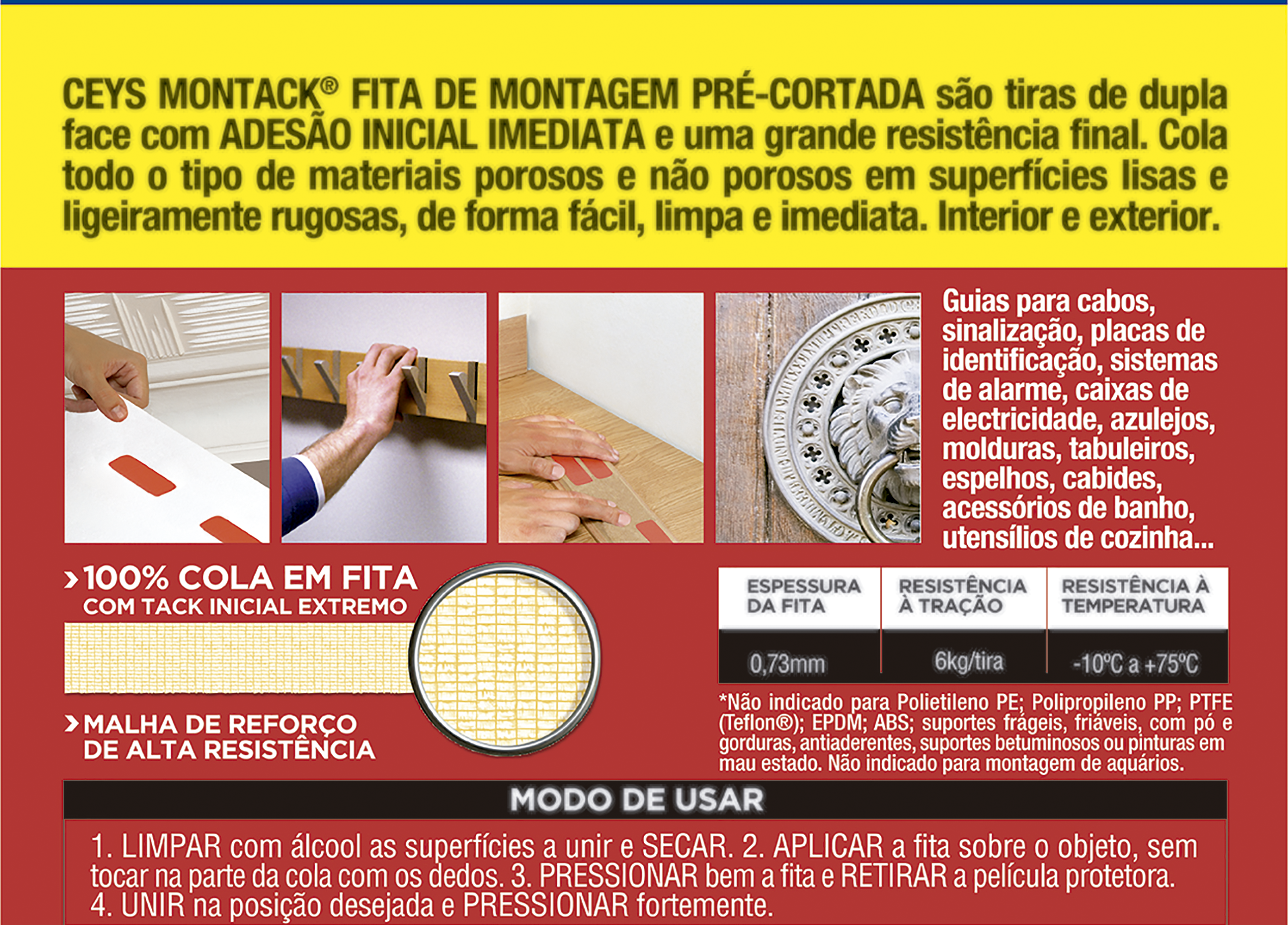Fita de montagem CEYS MONTACK EXPRESS CORTADA 10UND - 3