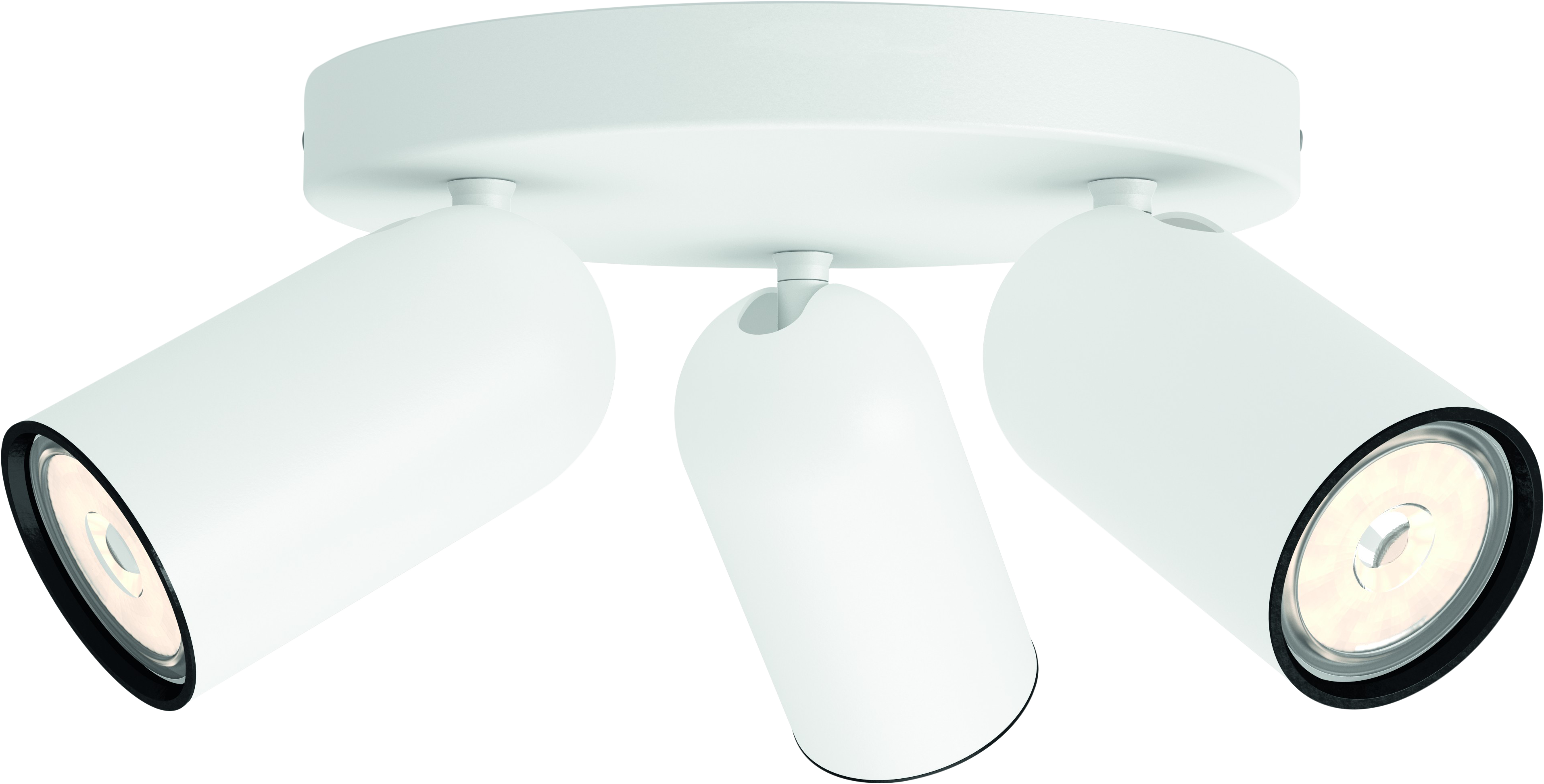 Plafón de 3 luces Pongee GU10 blanco 25 cm - 5