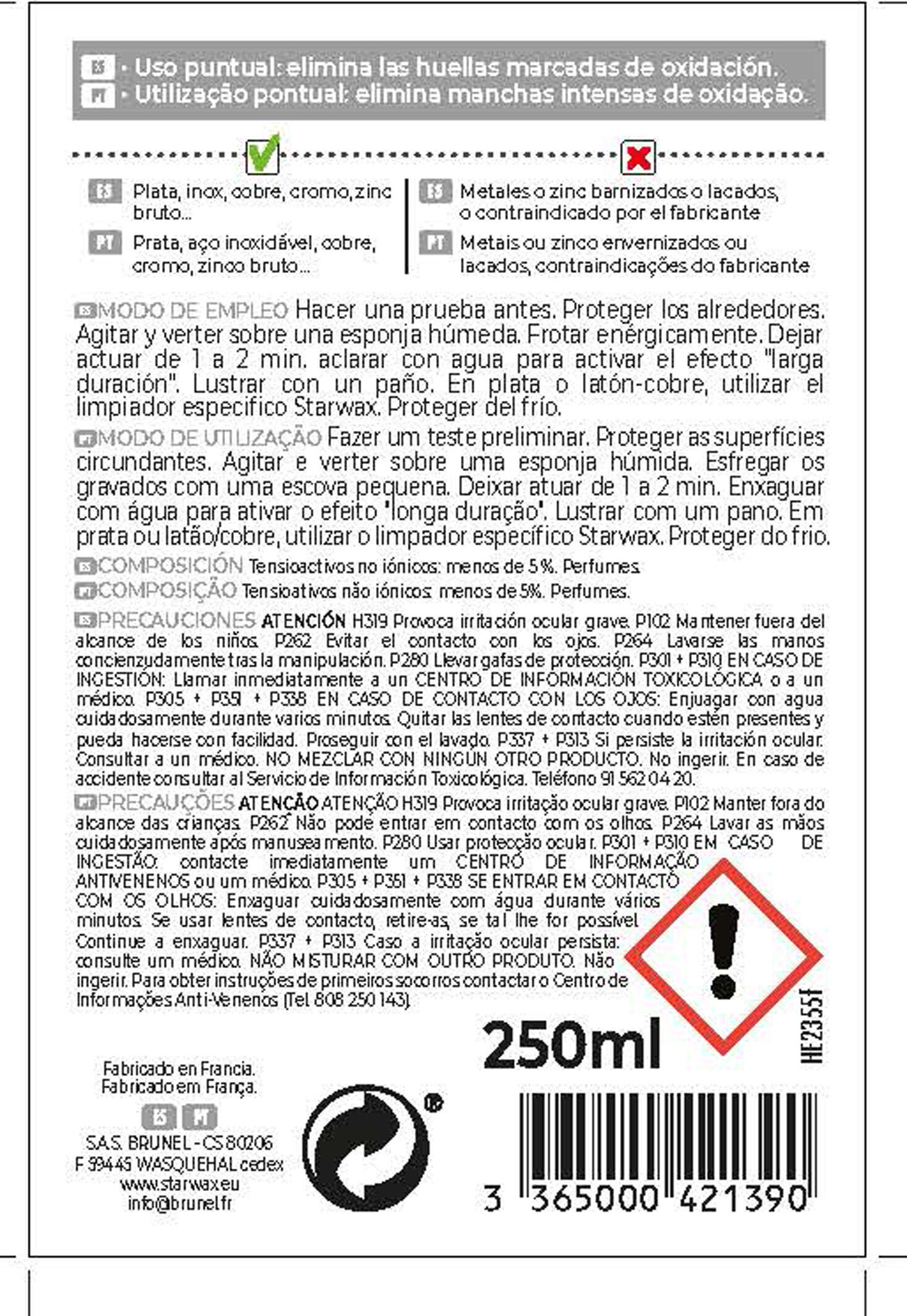 Limpia metales universal STARWAX 0,25L - 2