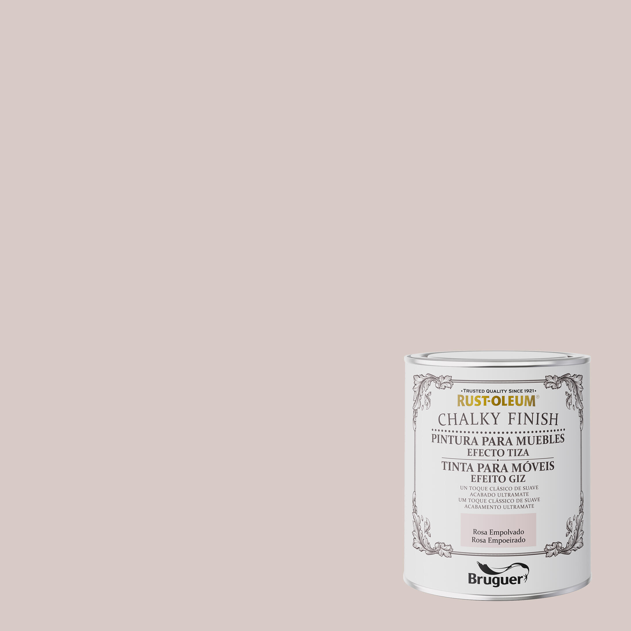 Pintura a la tiza chalky finish rust-oleum 750 ml rosa empolvado