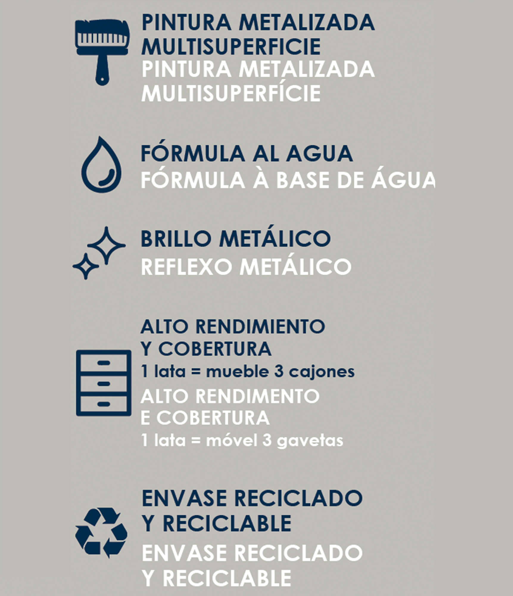 Pintura metalizada La Pajarita 500ml plata - 3