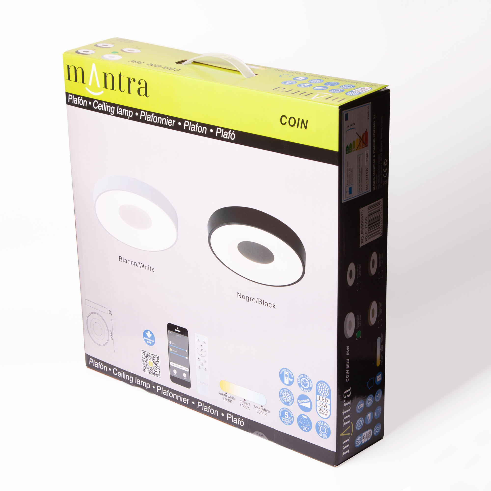 Candeeiro de teto LED 100W 2700K-5000K C/COMANDO BRANCO - 7