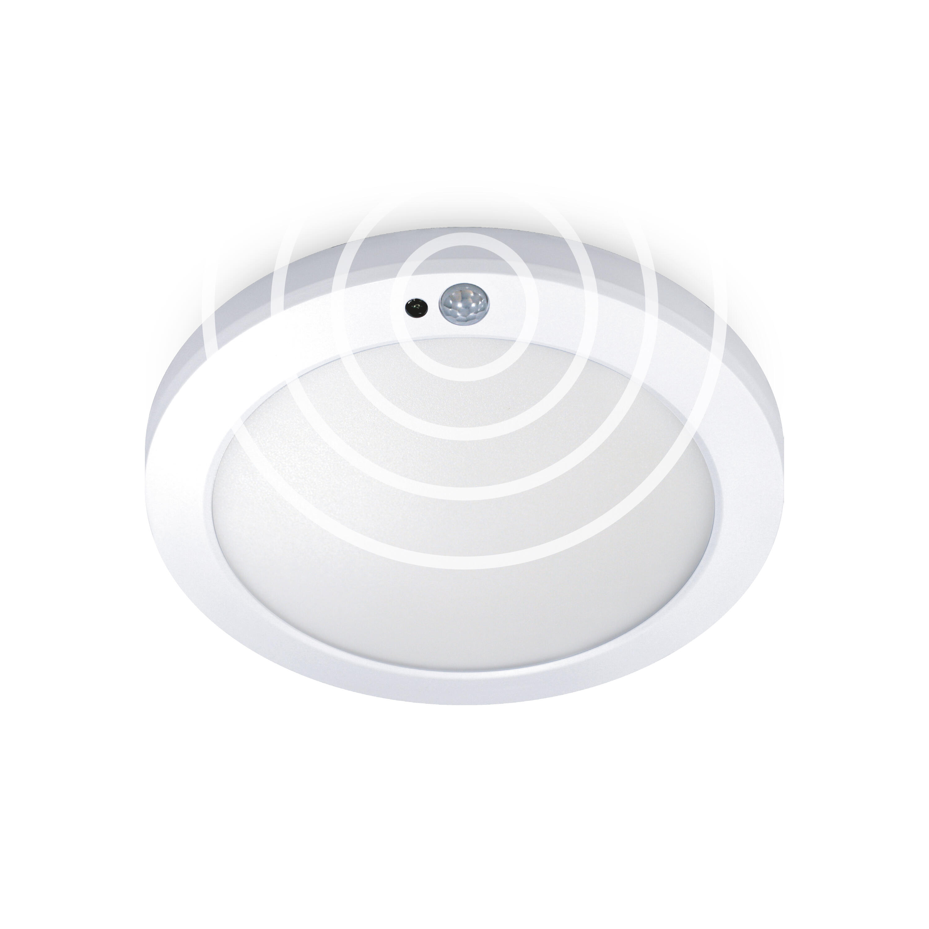 Downlight led de superficie cristal record seul blanco redondo ø22 cm 1750 lm 20 w luz cct 3000k-6500k ip20 - foco led de superficie para techos con selección de kelvin antes de la instalación y sensor crepuscular