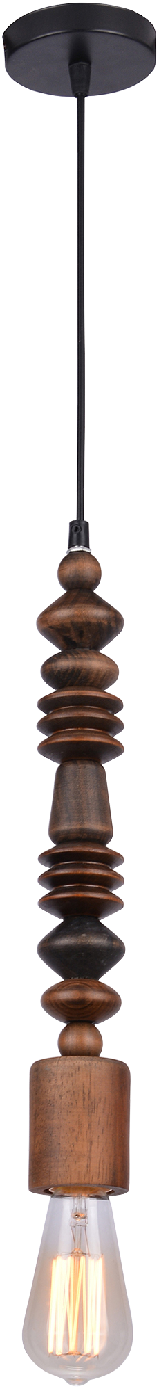 Lámpara de techo wood 1 luces e27 6 cm marrón