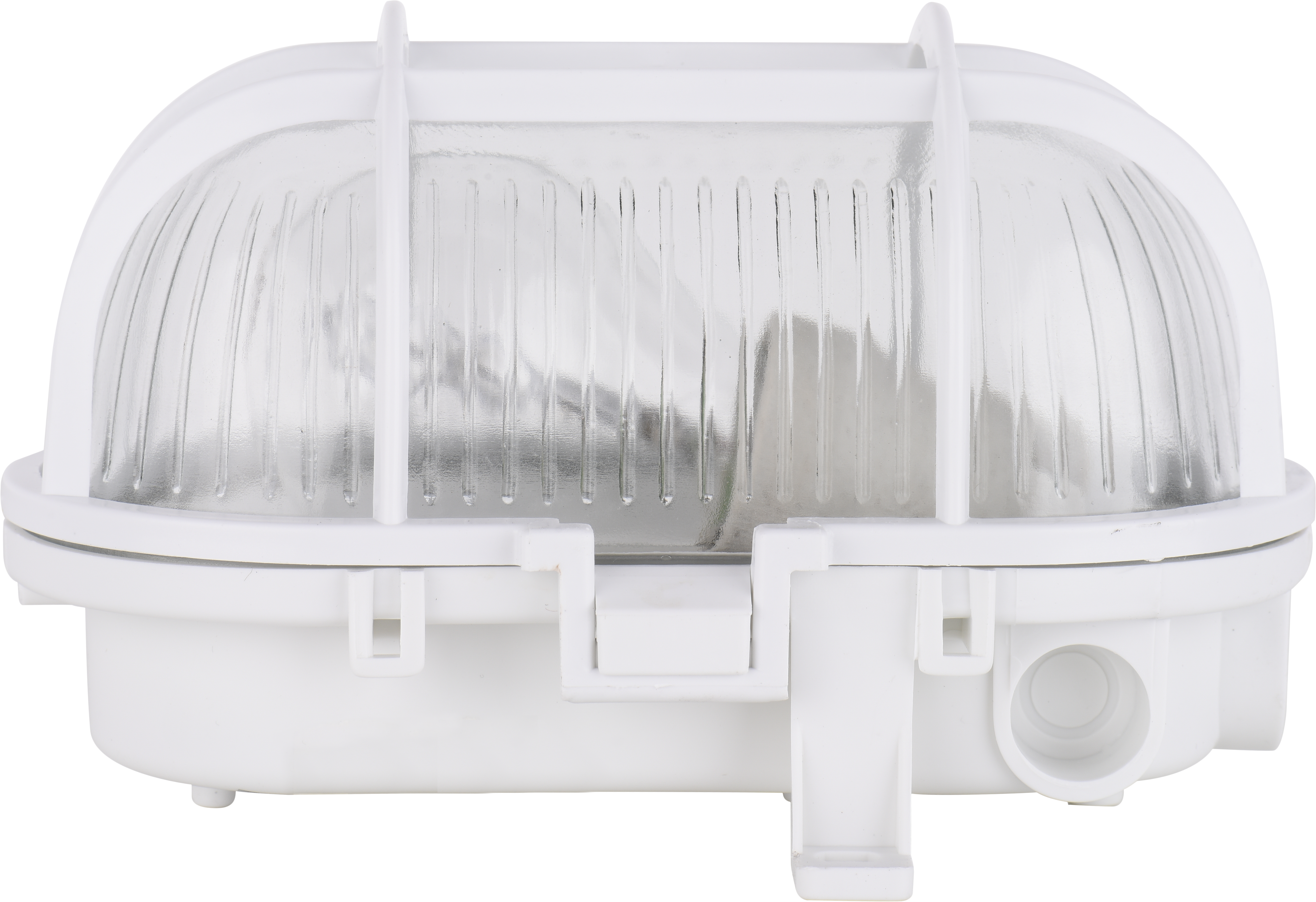 Candeeiro de parede oval Olho Boi IP44 E27 com grelha branco - 3