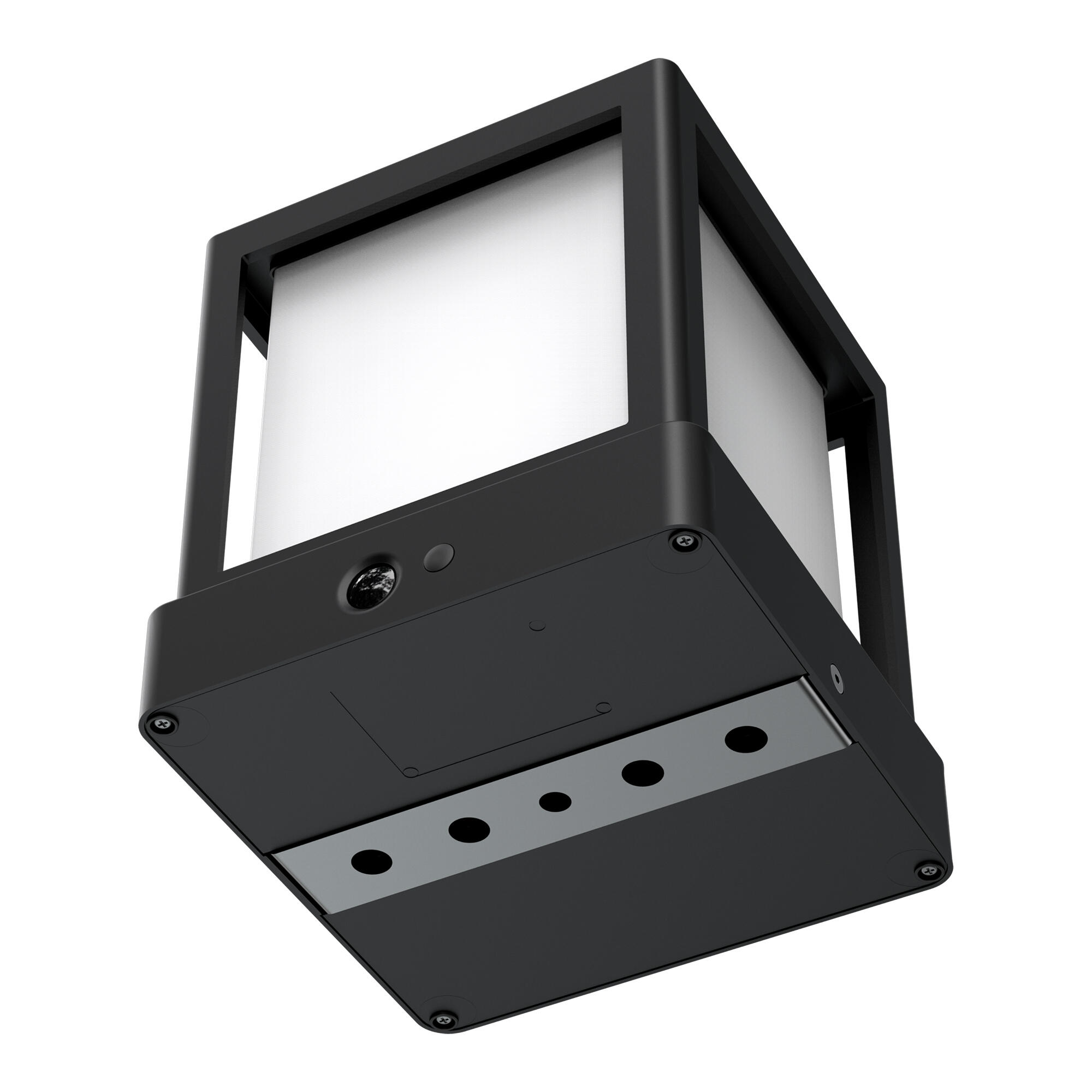 Sobremuro solar exterior LED Jano 1000 lúmenes, negro resistencia IP64, 8h. autonomía con detector de movimiento - 5