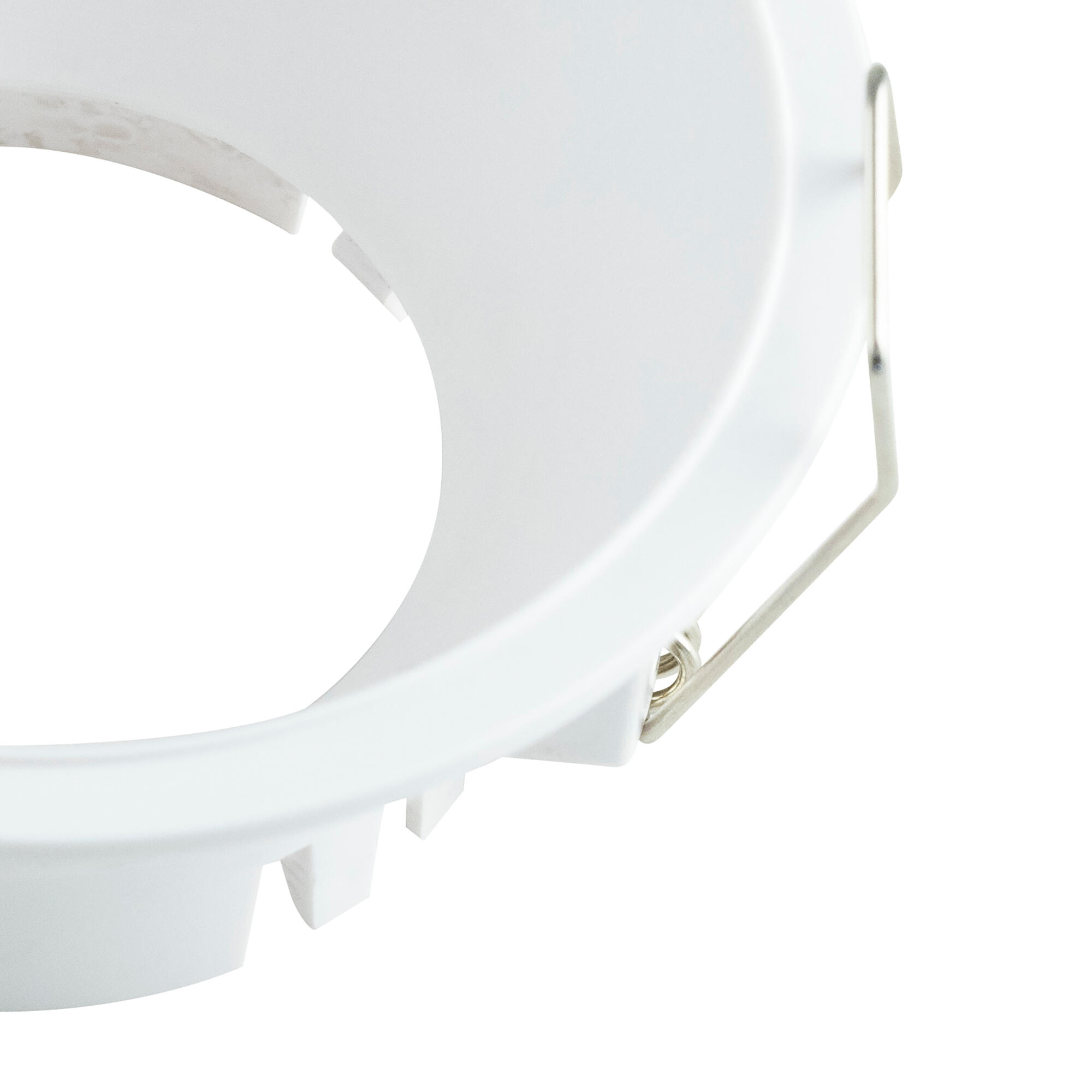 Downlight empotrable blanco redondo cepillado compatible con bombilla GU10 MIALUZ ø7.4 cm IP20 - Foco empotrable ojo de buey para techos - 7