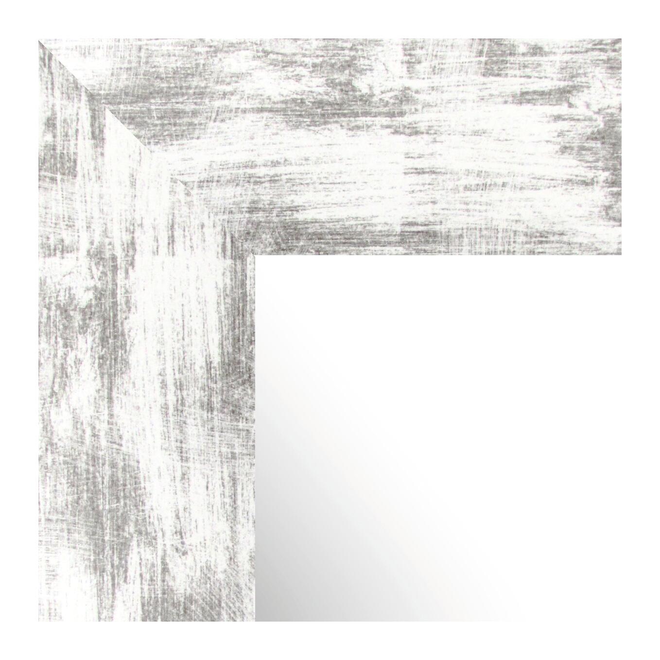 Specchio rettangolare bianco e argento 57 x 157 cm - 4