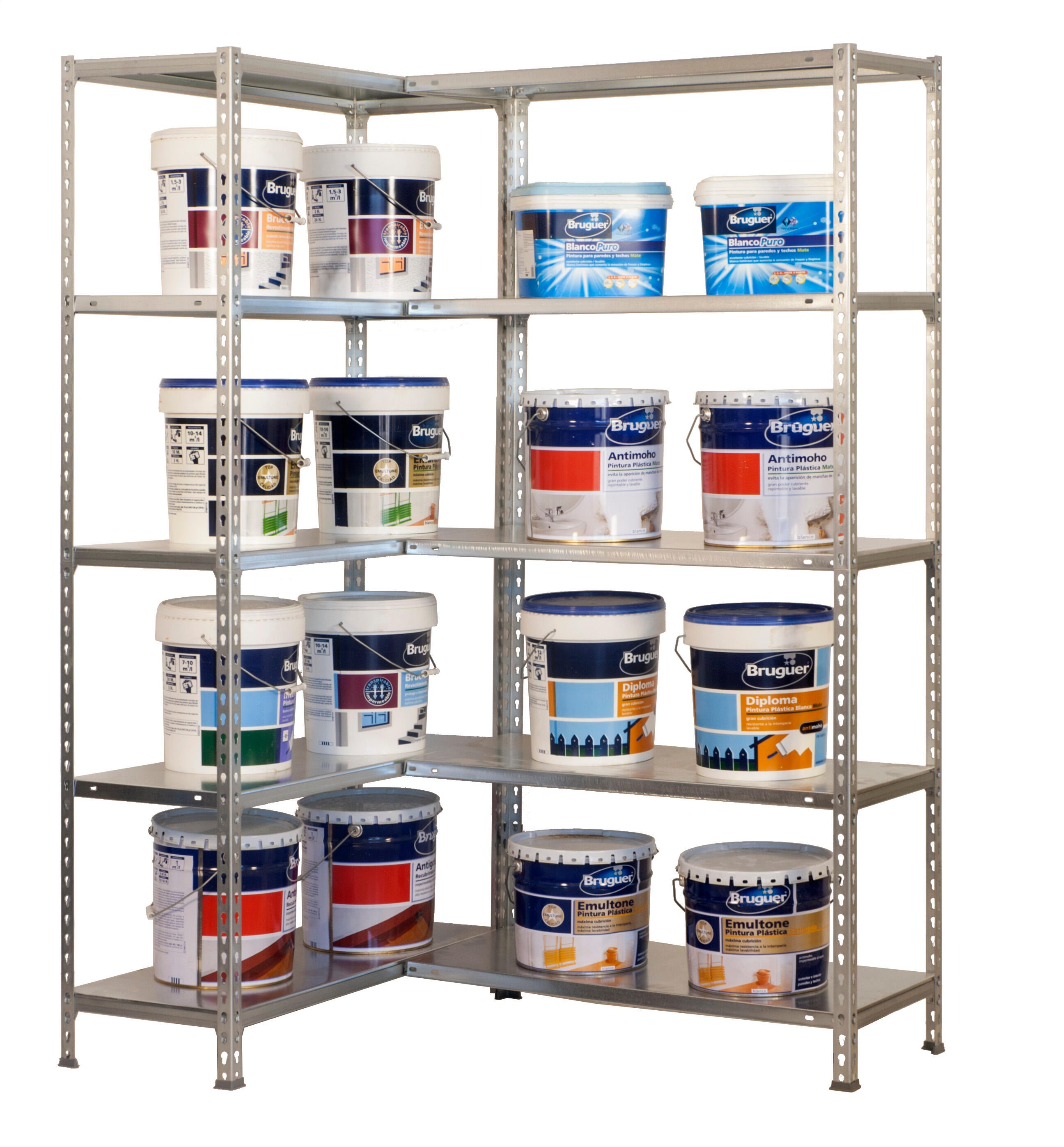 Estante metálica 5 prateleiras 90x30x180 cm 800 kg cinza/prateado Simonrack - 3