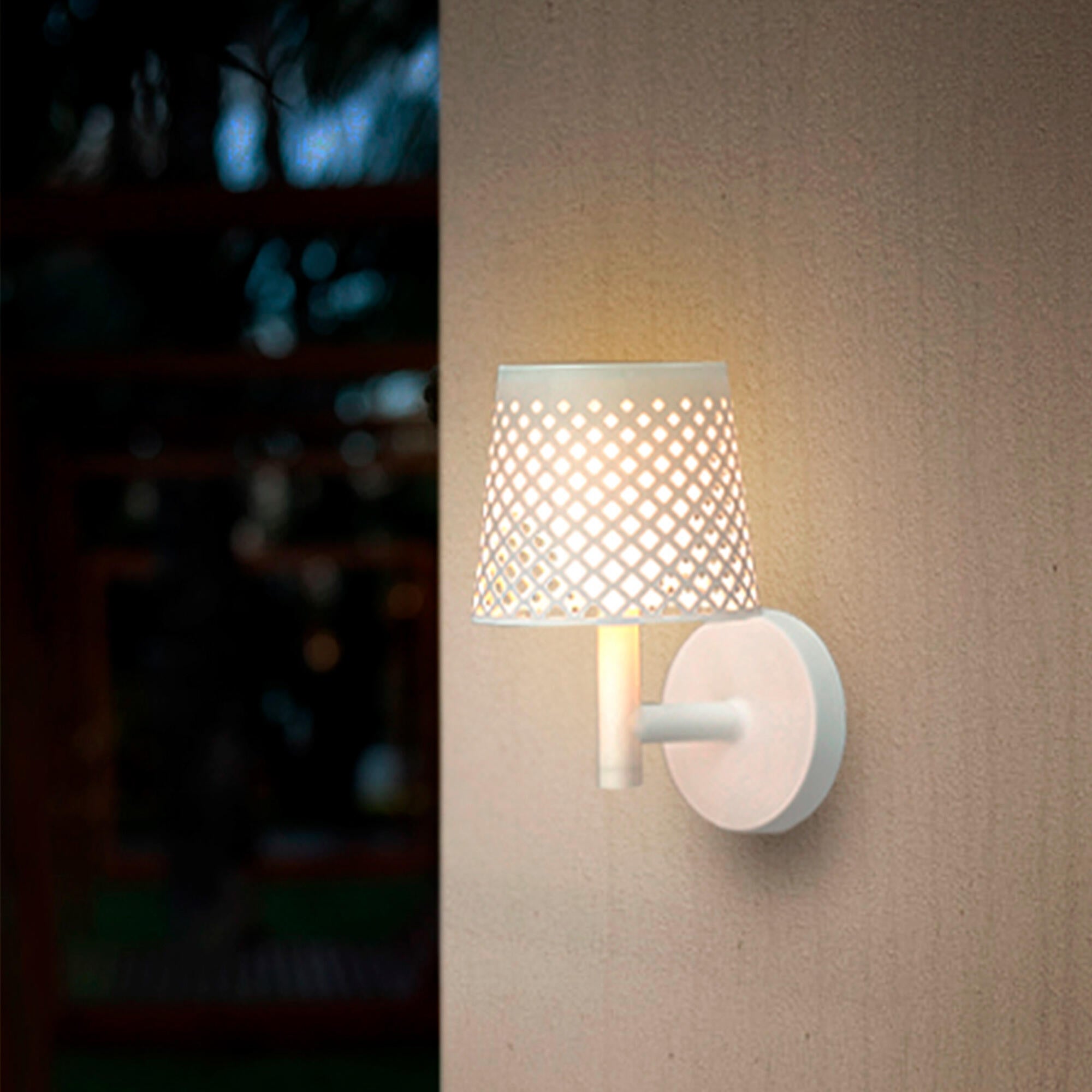 Baliza jardín solar exterior LED blanca Greta IP44 con sensor crepuscular - 3