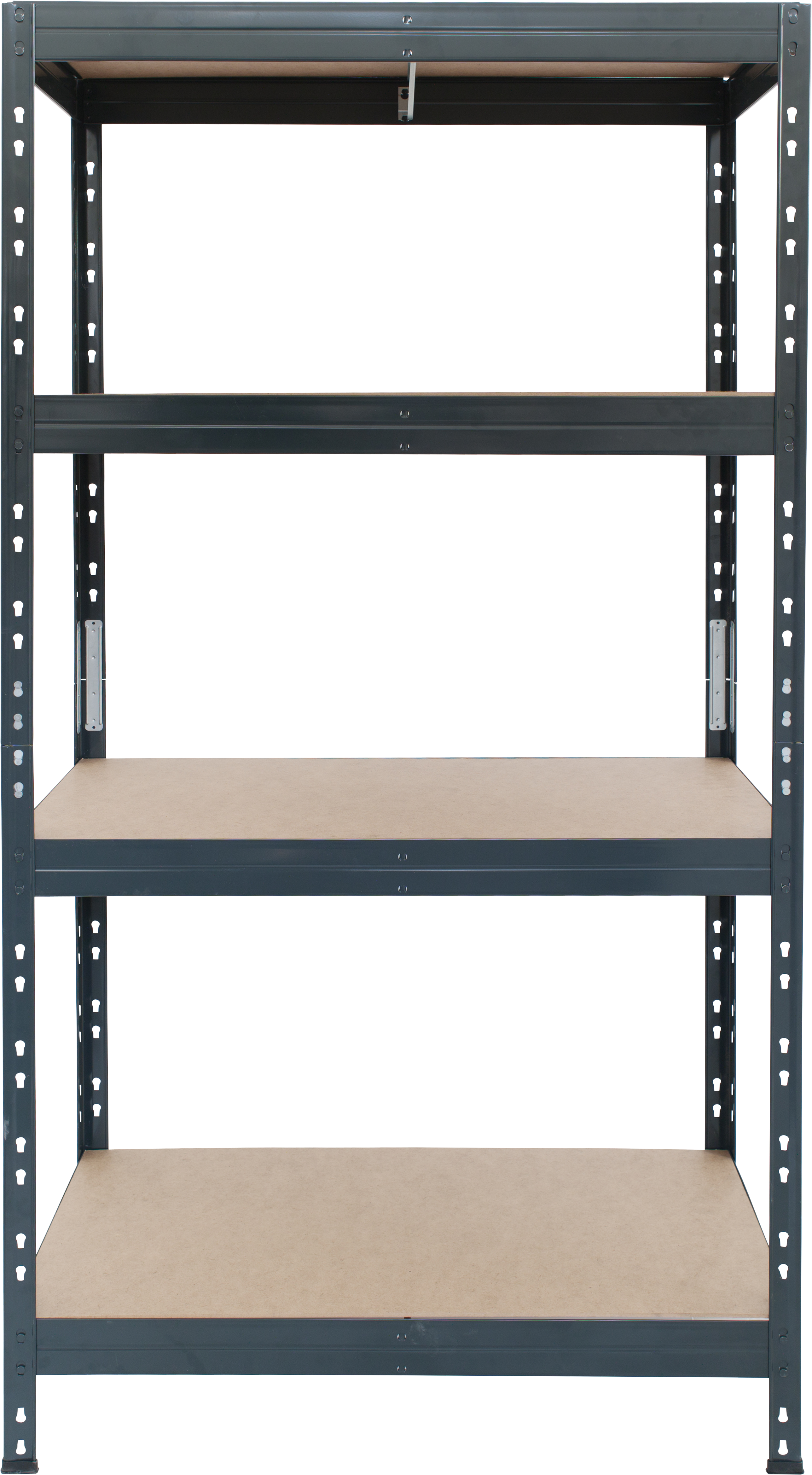 Estante metálica preto 4 prateleiras MDF 90x45x180 cm 360 kg Ar Shelving - 3