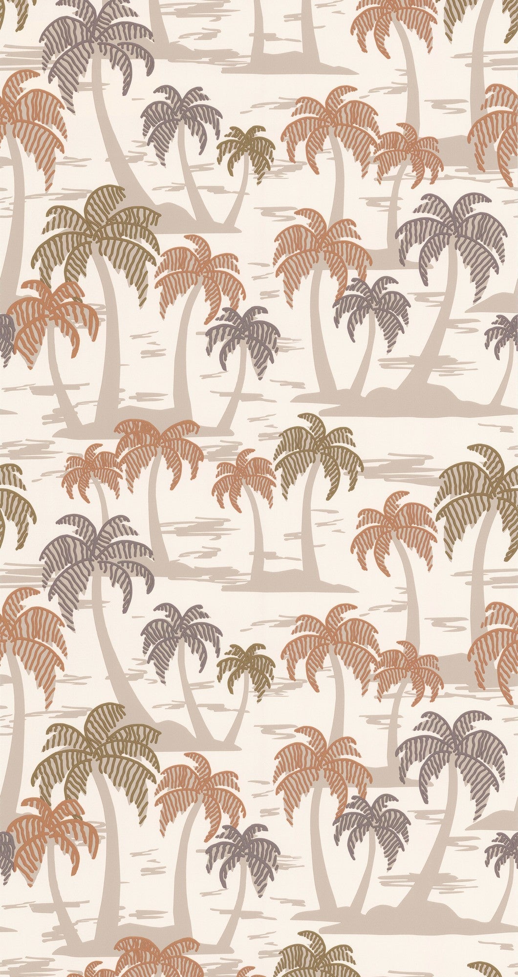 Papel pintado vinilo botánico, plantas o floral beige