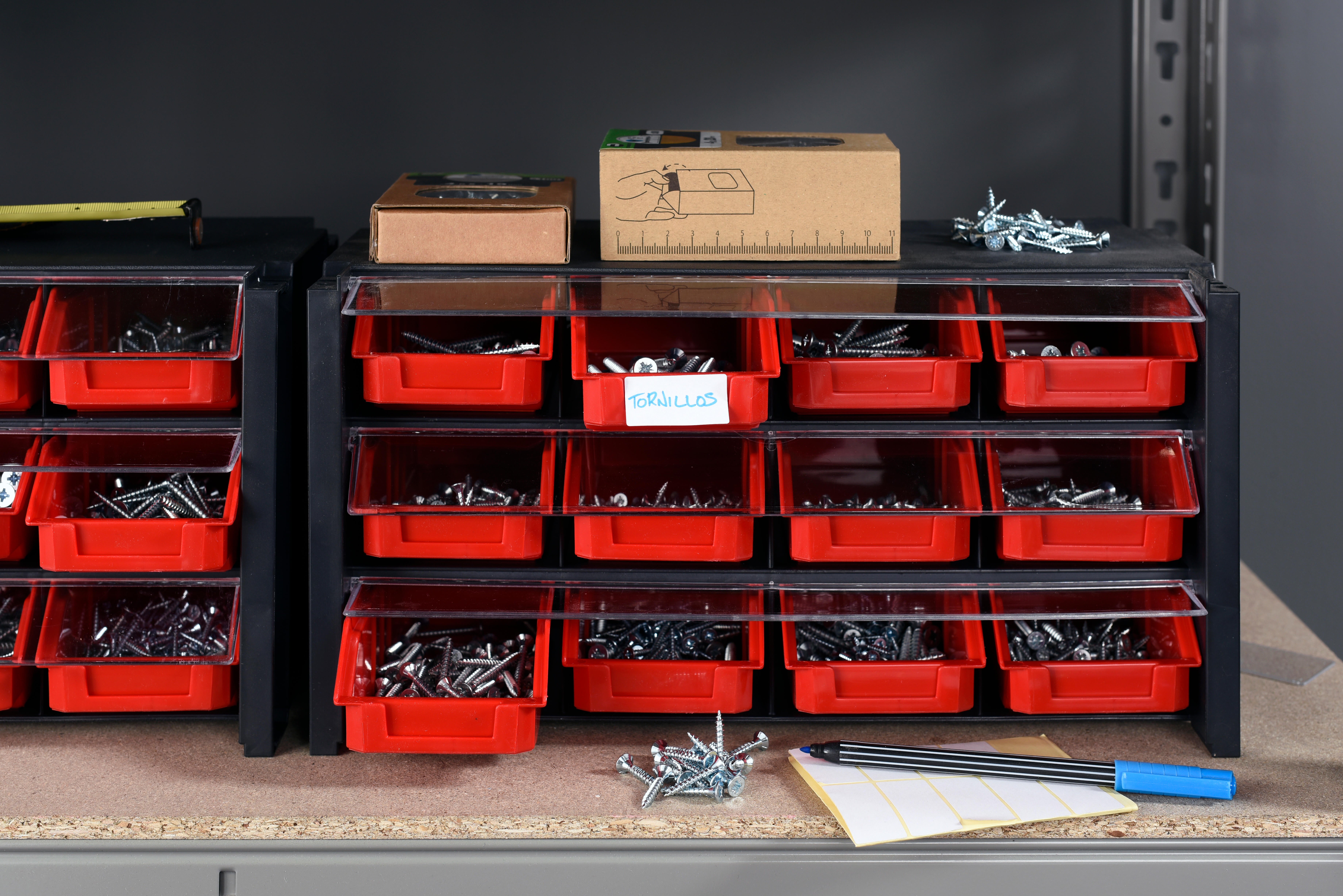 Módulo organizador empilhável com 12 divisões 19x36x17 cm Tayg - 13